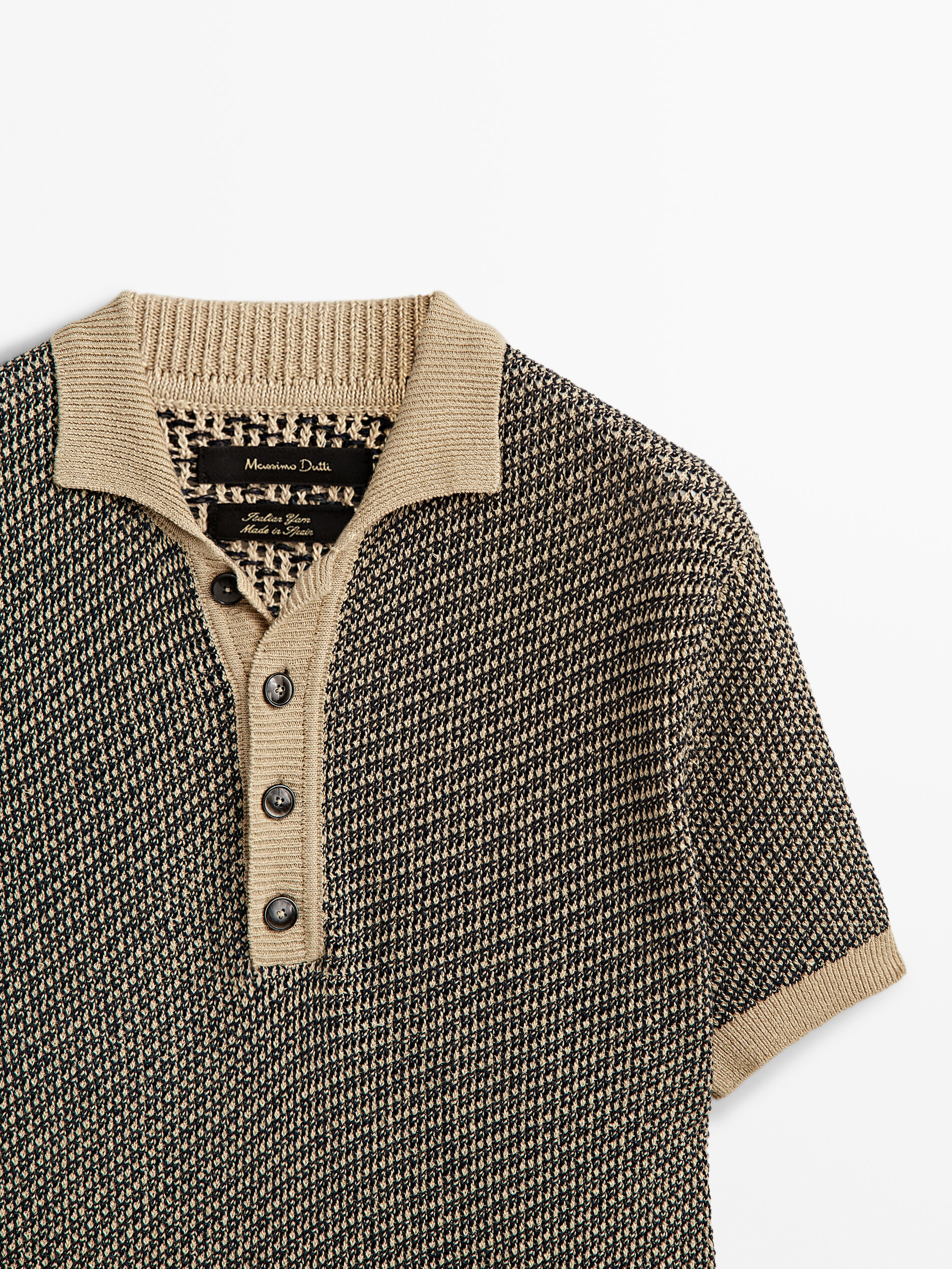 Jersey polo jacquard lino Limited edition - BEIGE