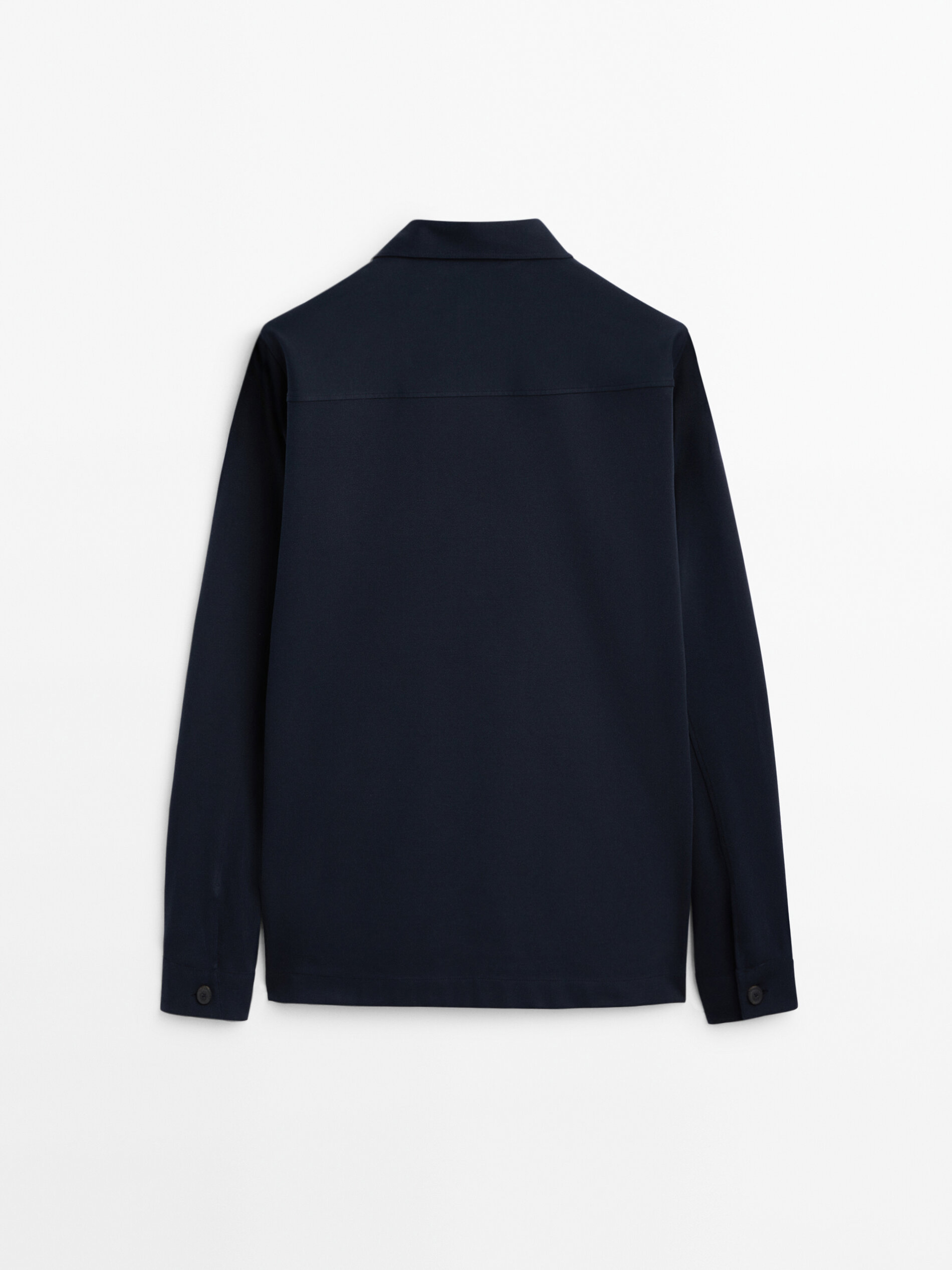 Sobrecamisa sarga mezcla algodón - AZUL MARINO