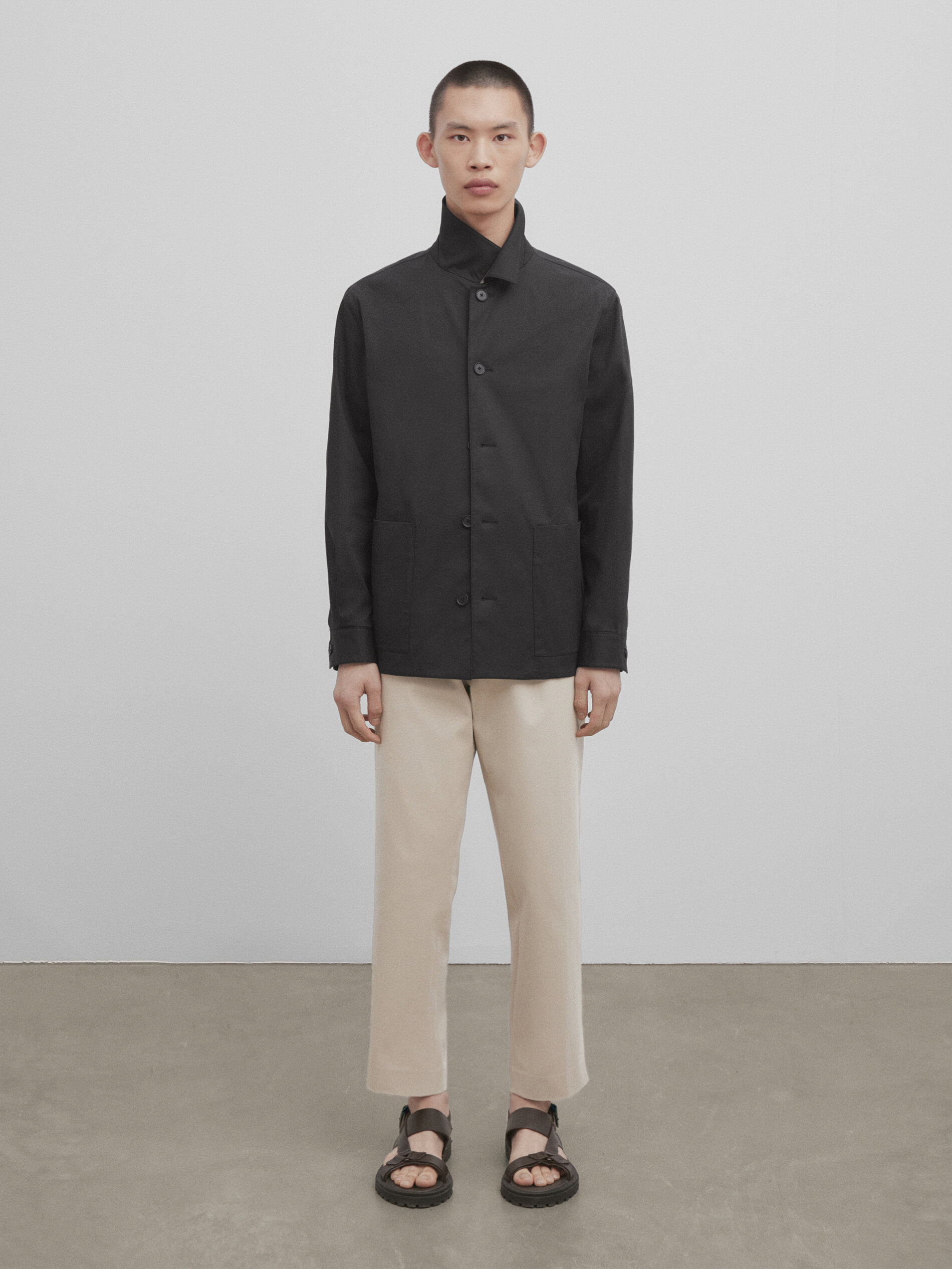 Sobrecamisa mezcla algodón -Studio - NEGRO