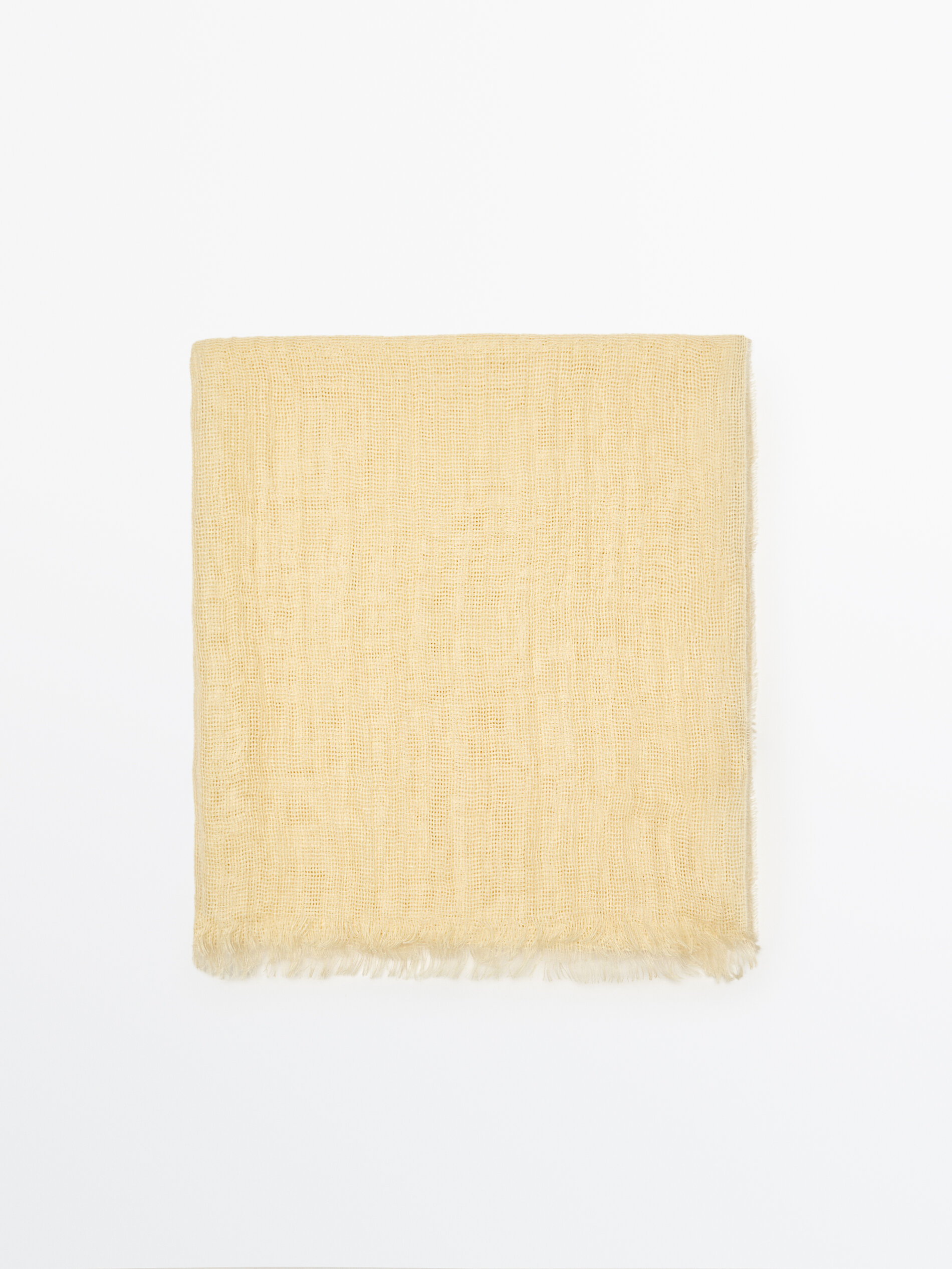 Fular liso 100% lino - Vainilla