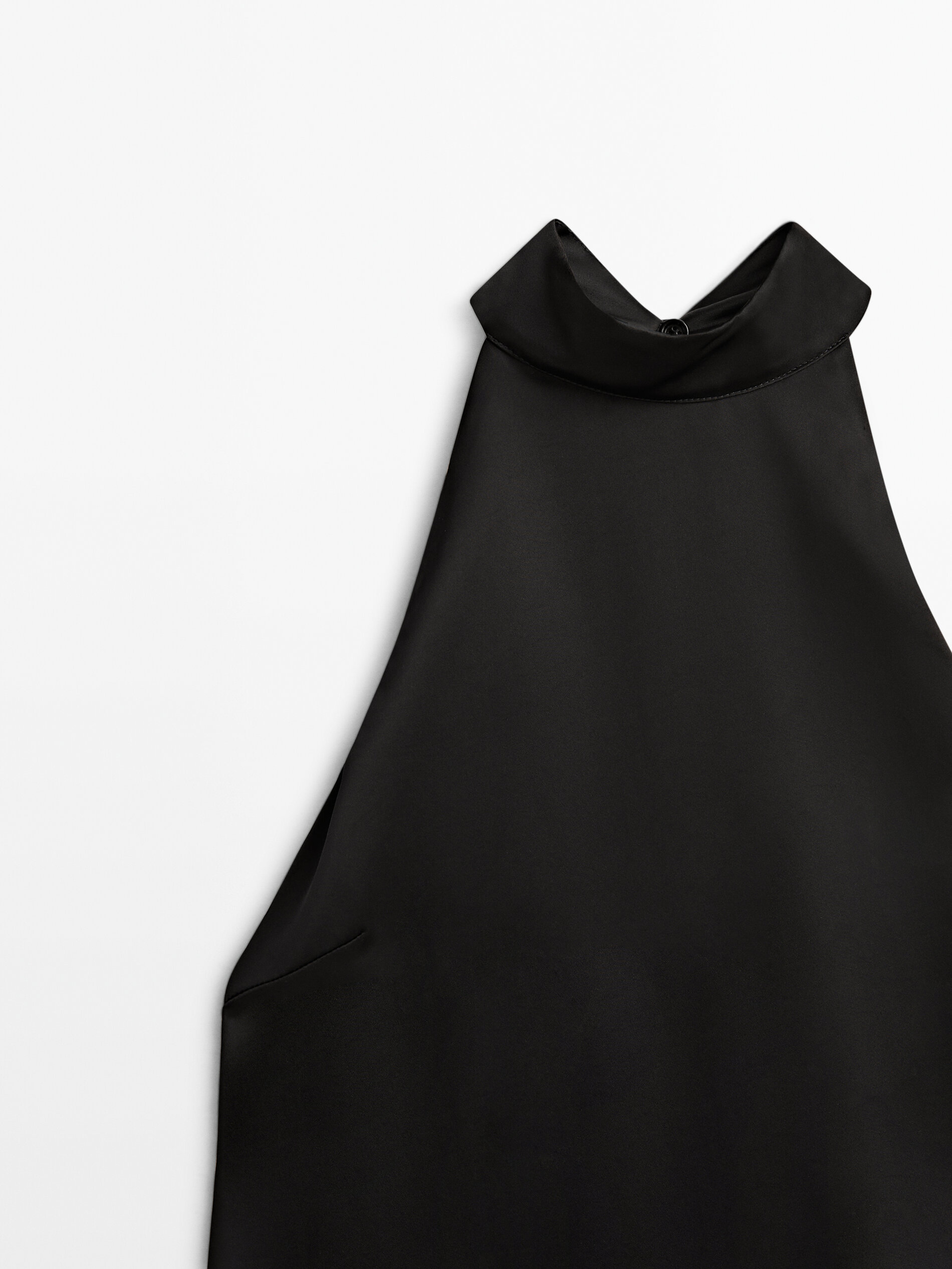 Vestido corto halter -Studio - NEGRO