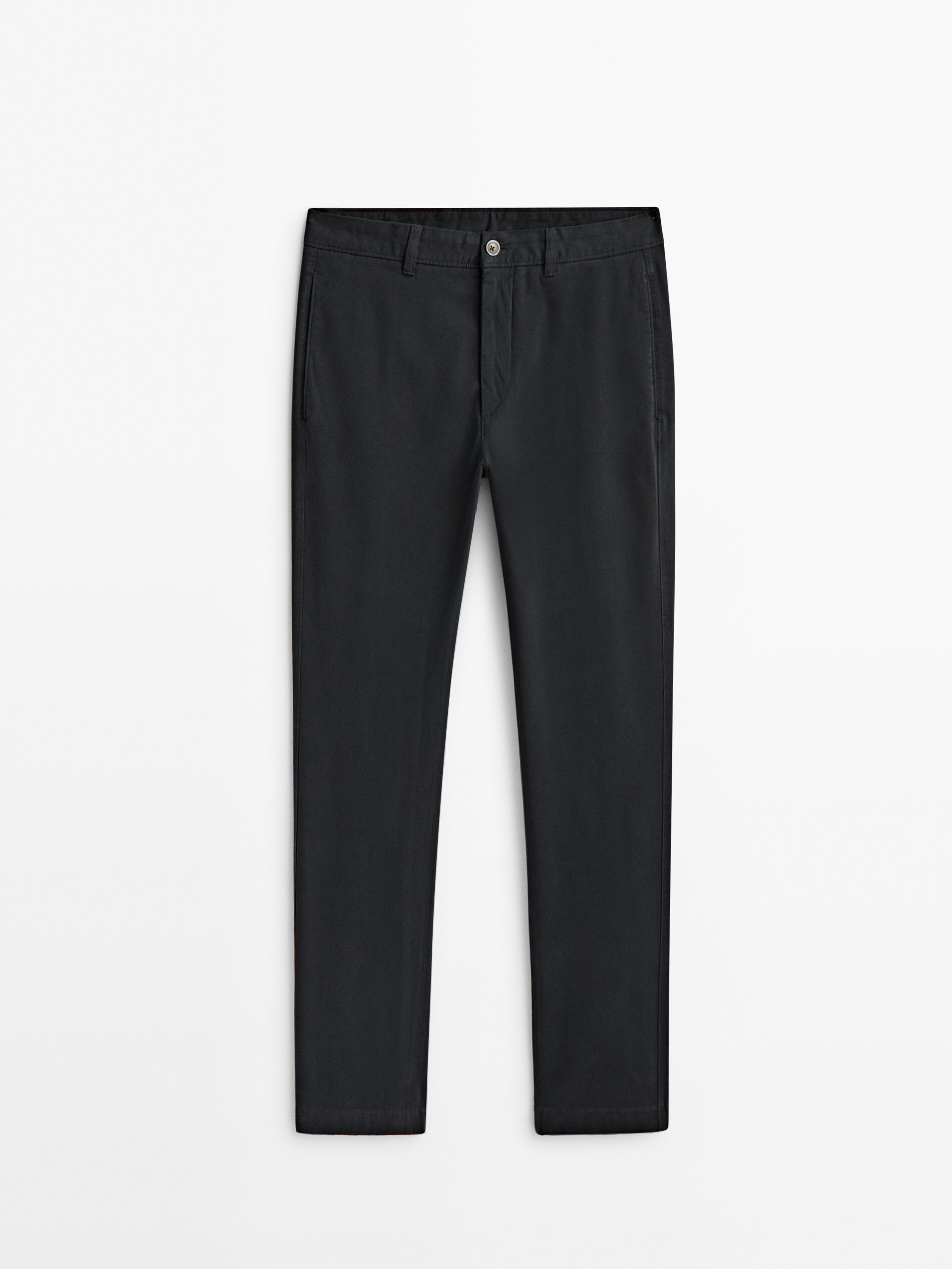 Pantalón chino mezcla algodón tapered fit - AZUL MARINO