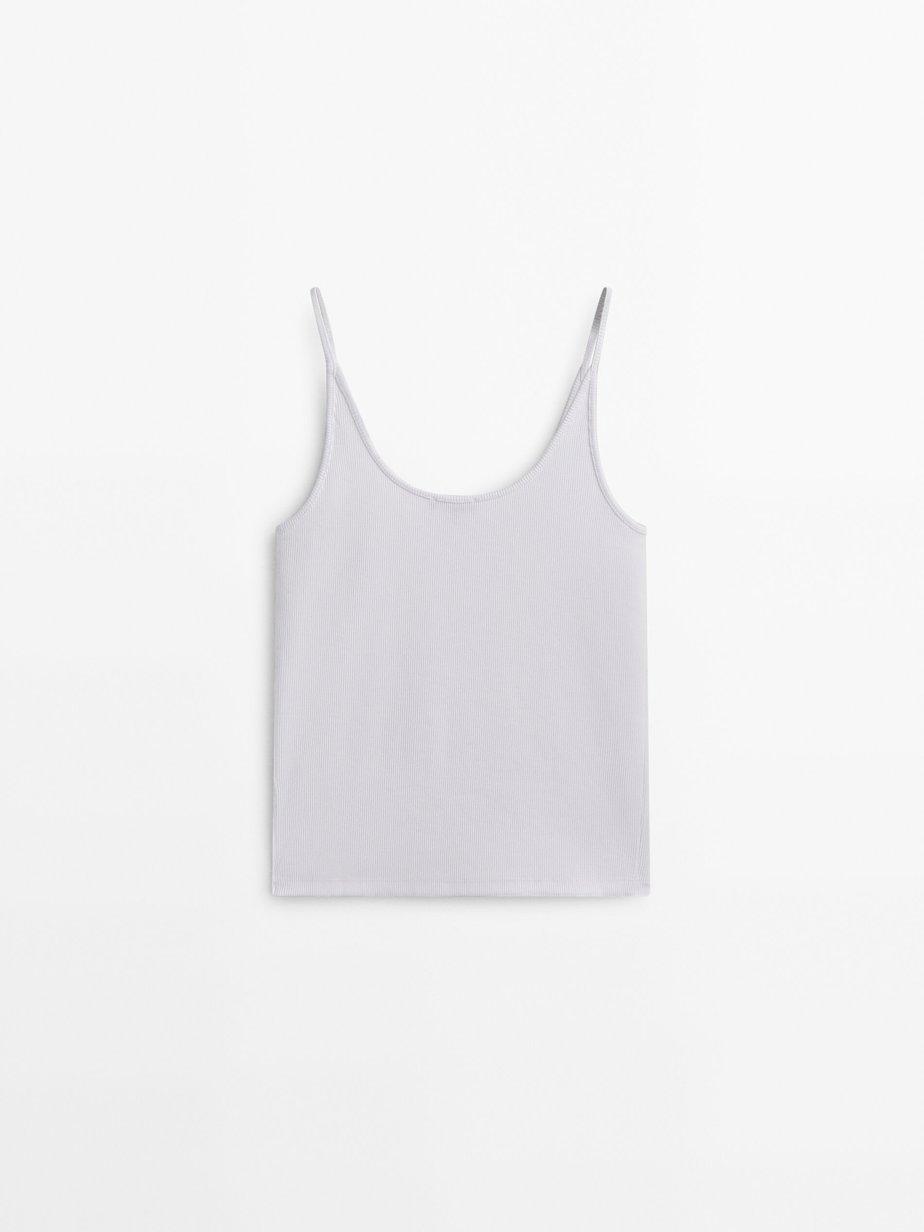 Top canalé tirantes finos - CRUDO