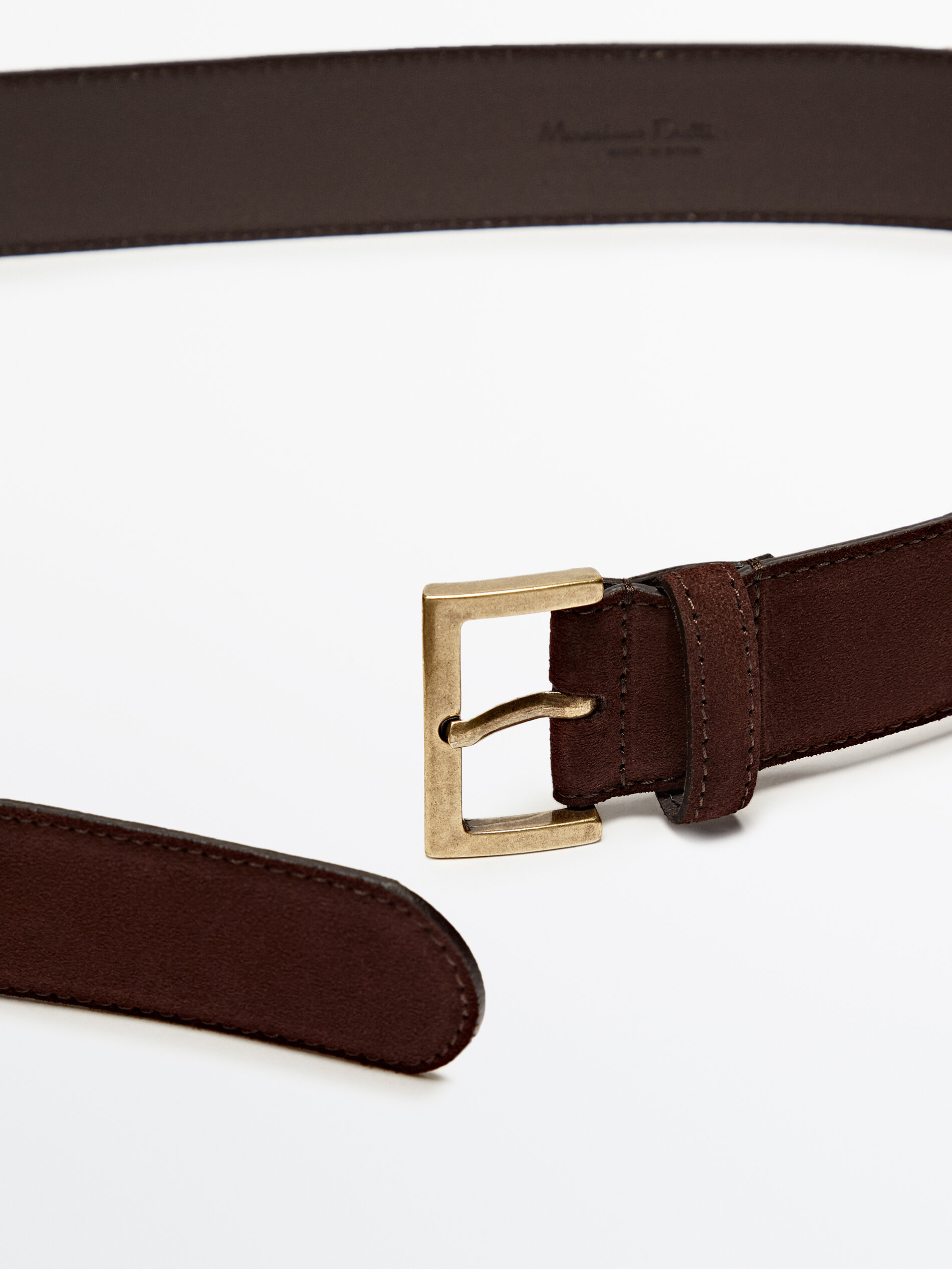 Cinturón serraje - MARRÓN