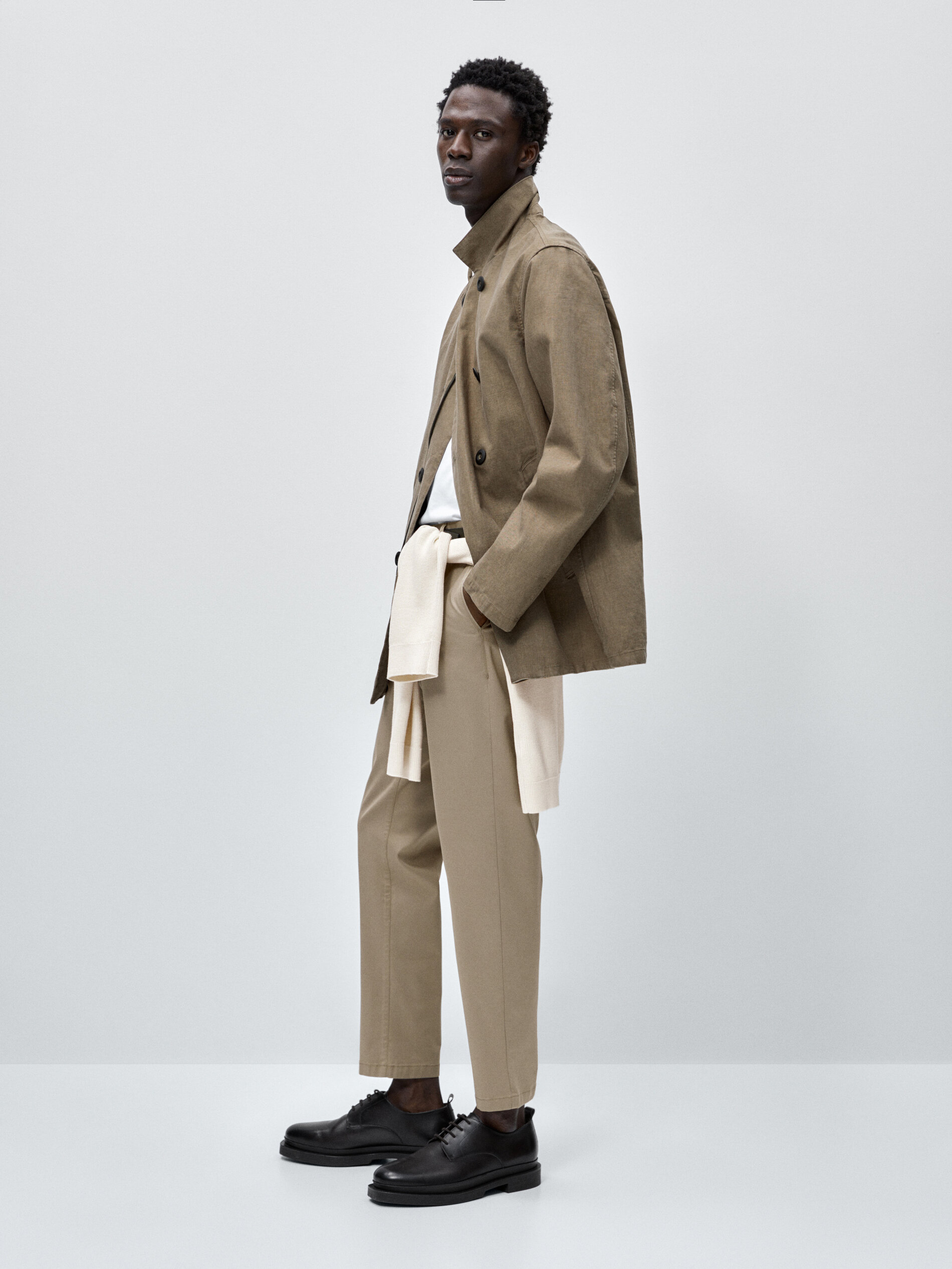 Chaqueta trench mezcla lino 3 layers - Lavado