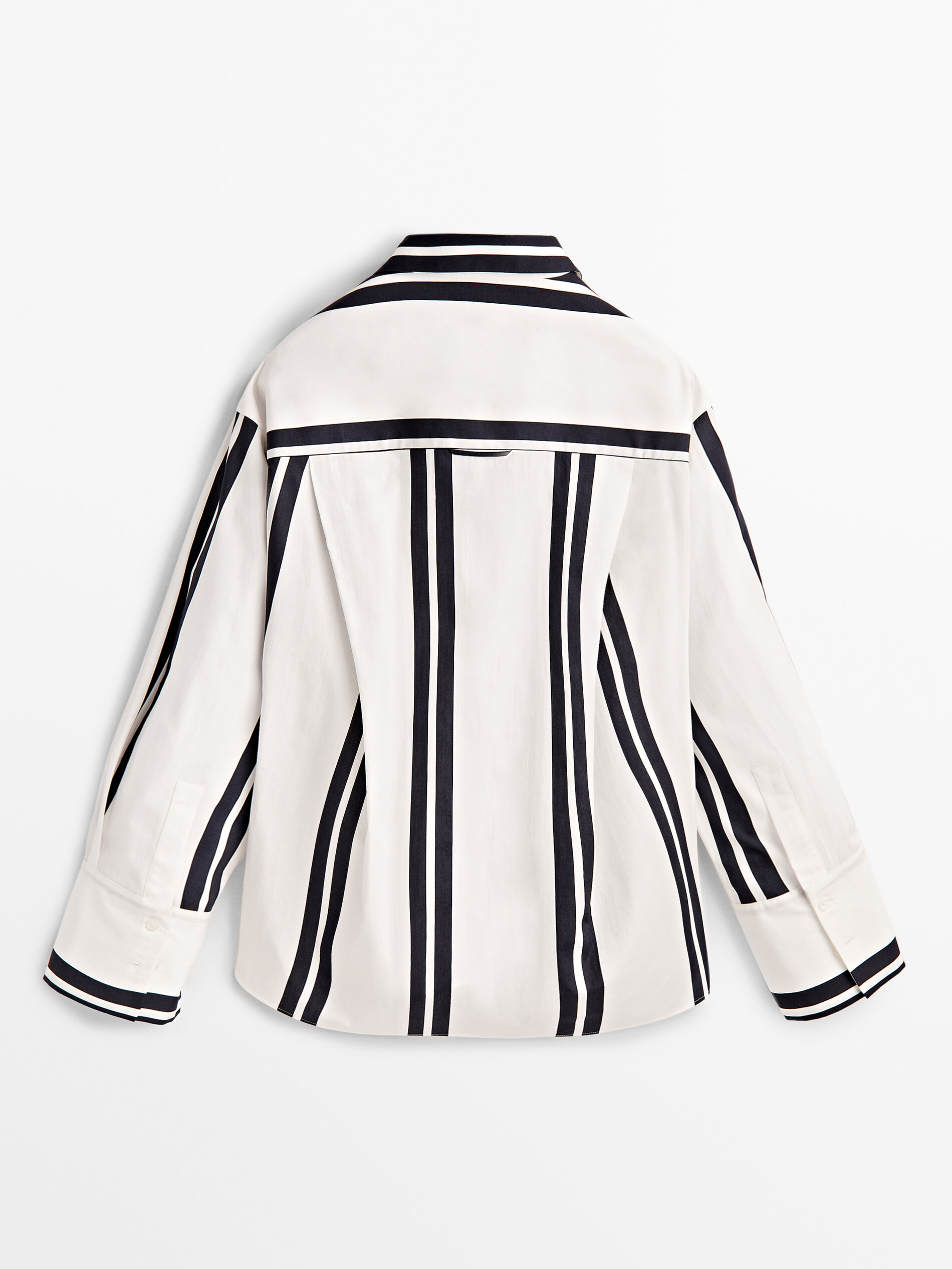 Camisa algodón doble raya - BLANCO