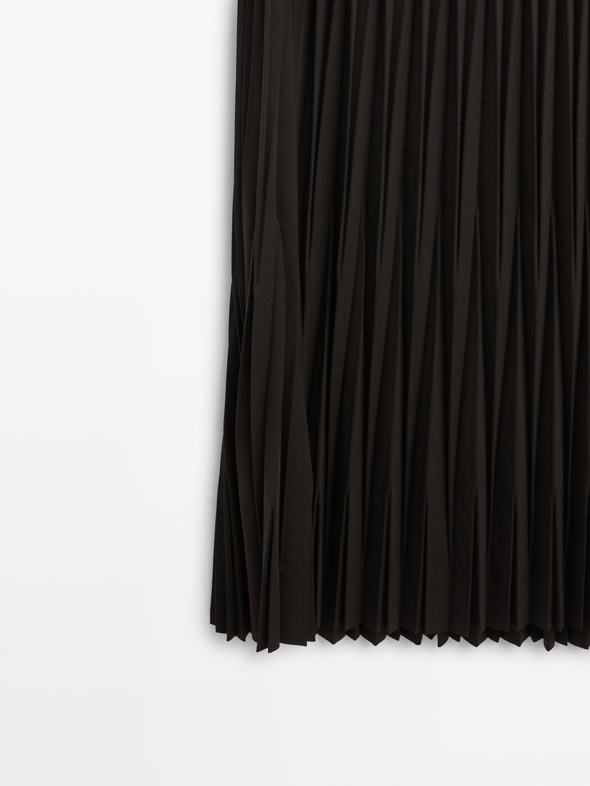 Vestido plisado negro - NEGRO