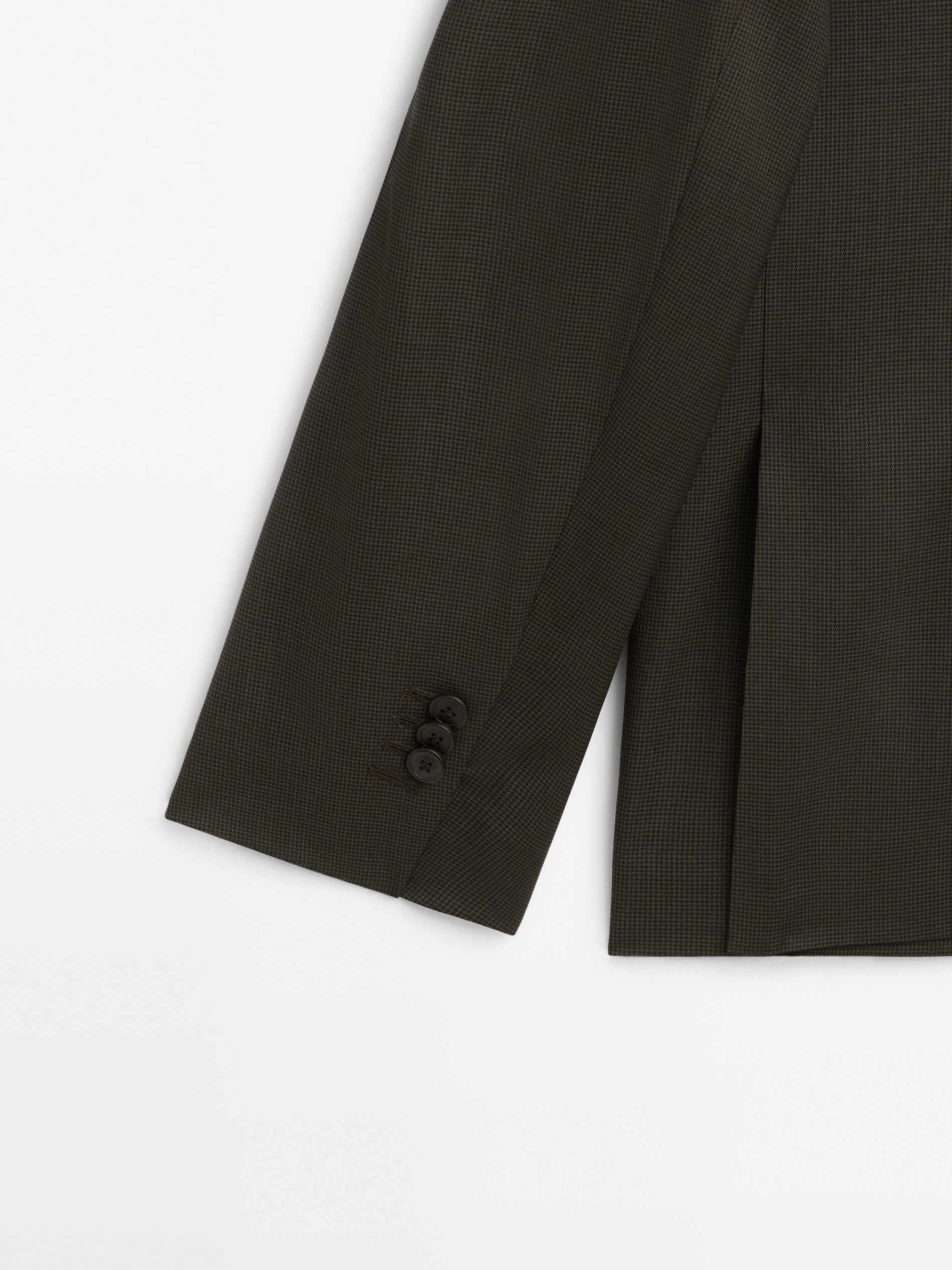 Americana traje lana super 120's pata de gallo - ACEITE