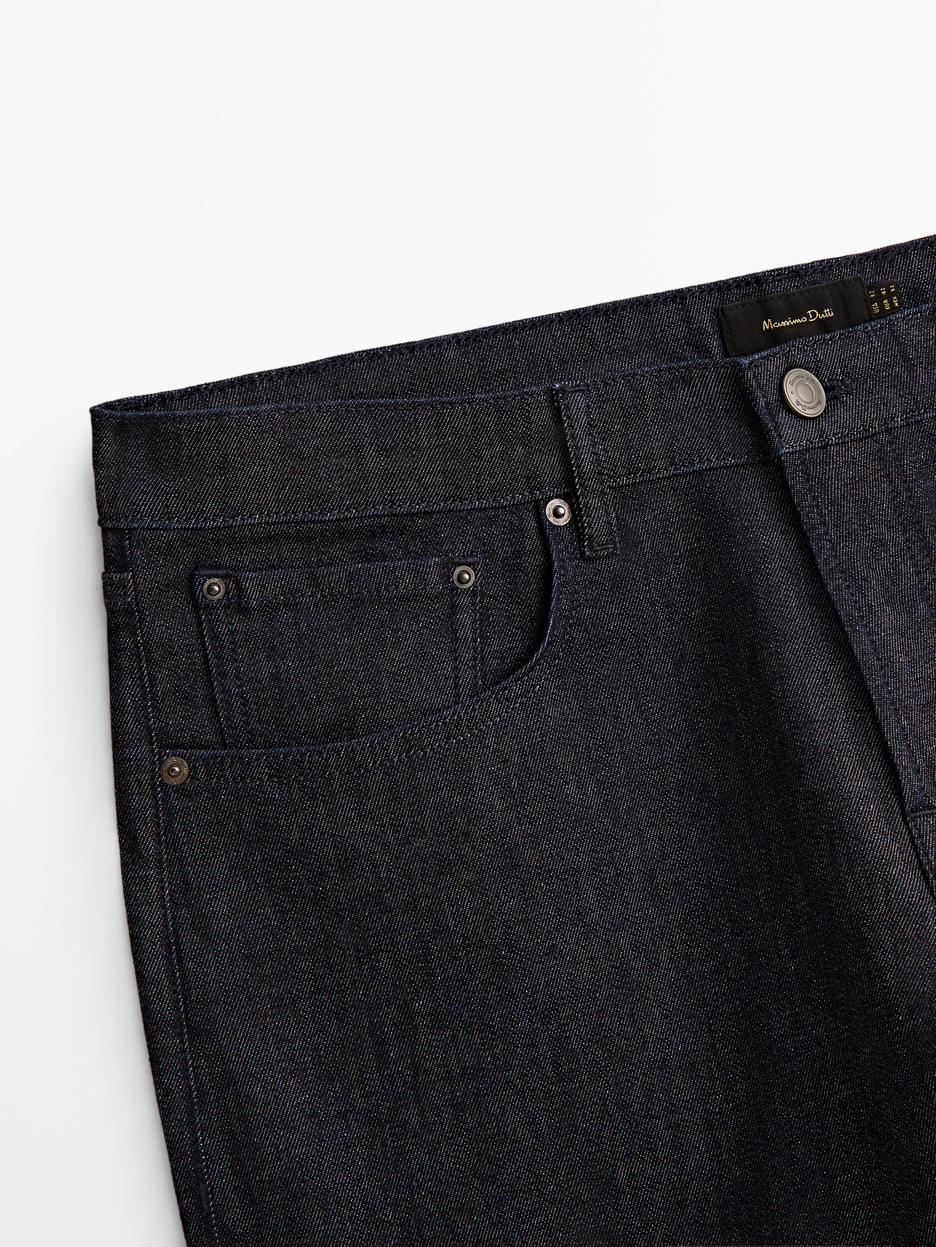 Pantalón vaquero desencolado tapered fit - INDIGO