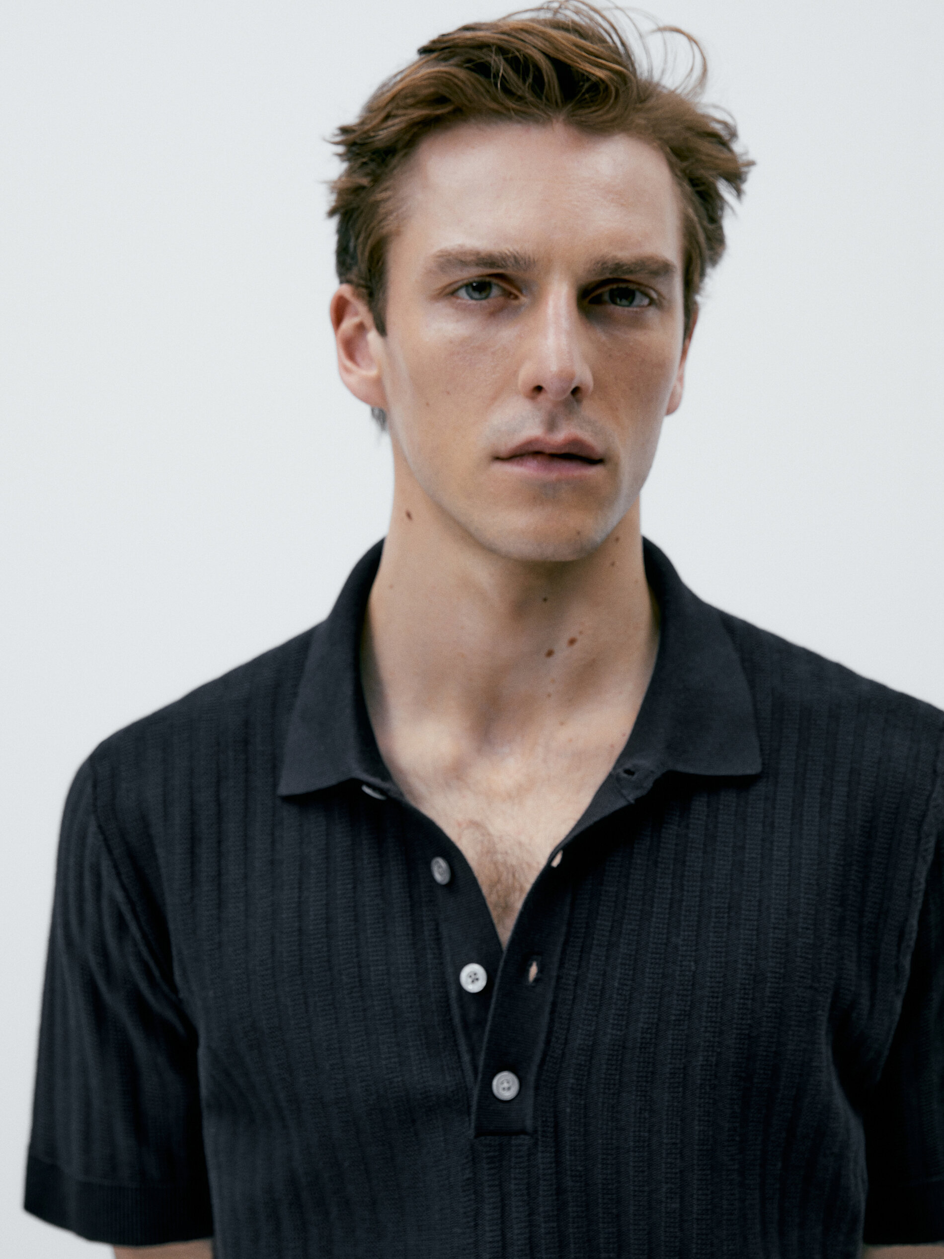 Jersey polo punto estructura vertical - AZUL MARINO