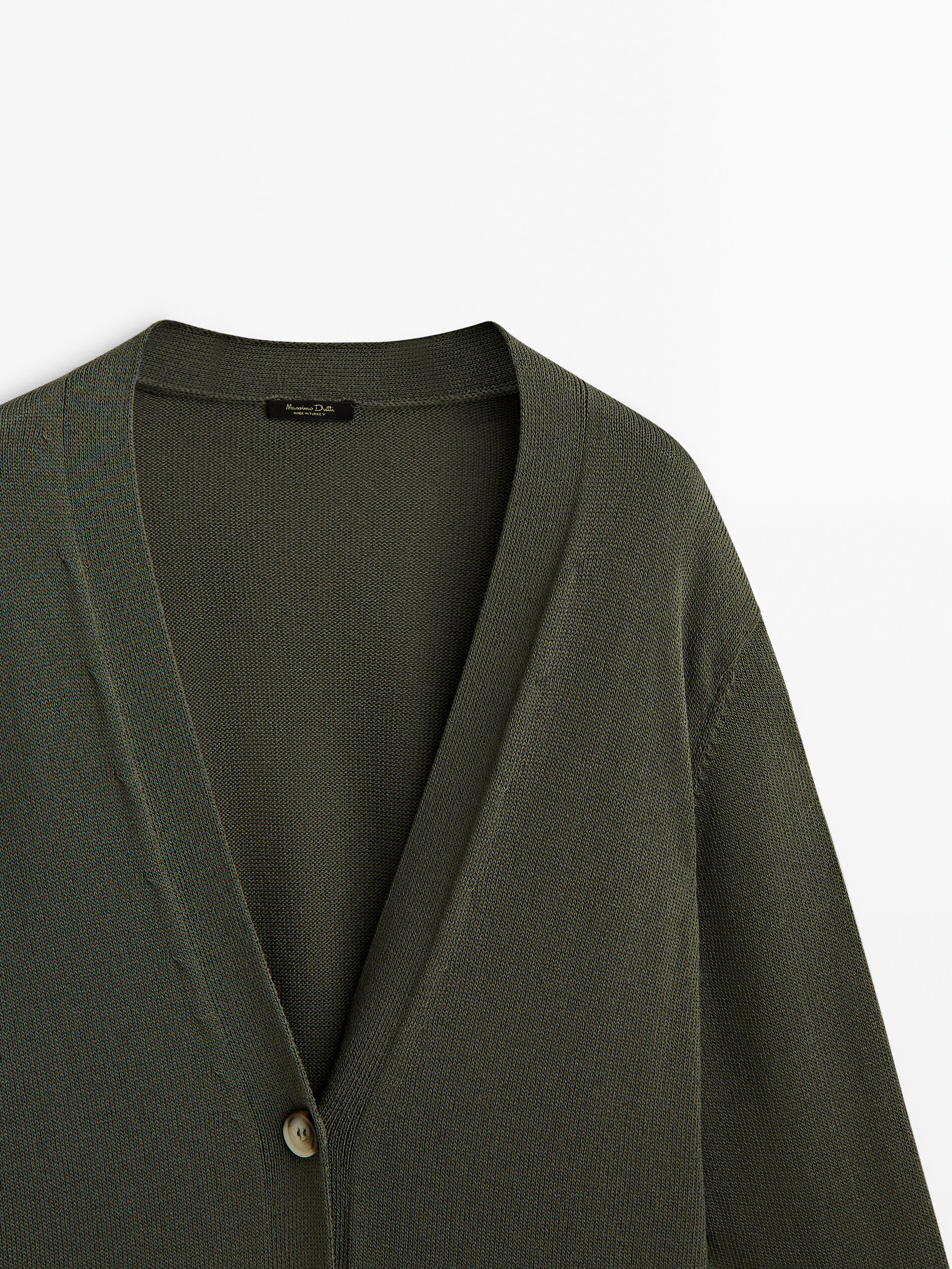 Cárdigan de punto botones - KAKI