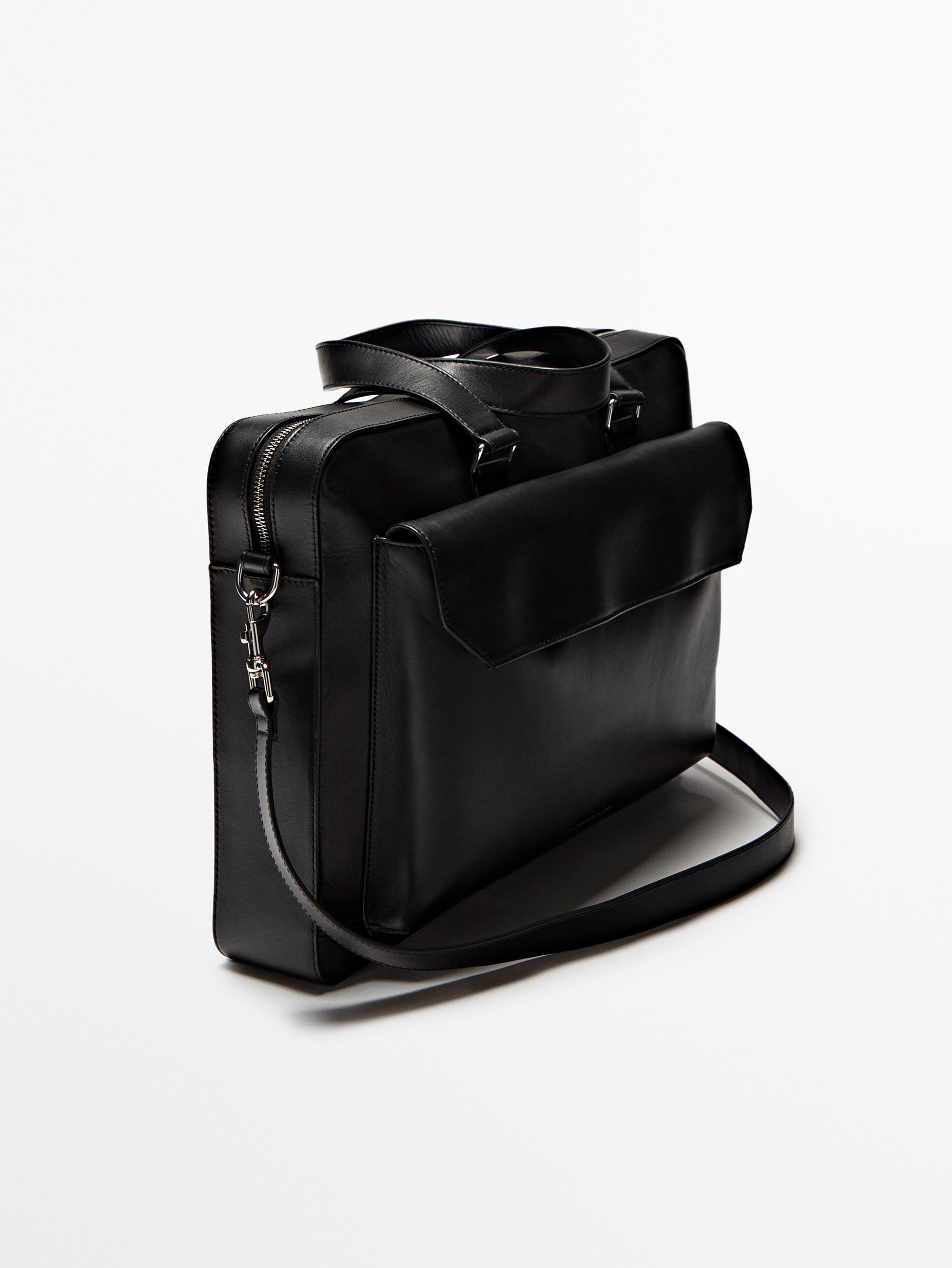 Maletín negro piel - NEGRO