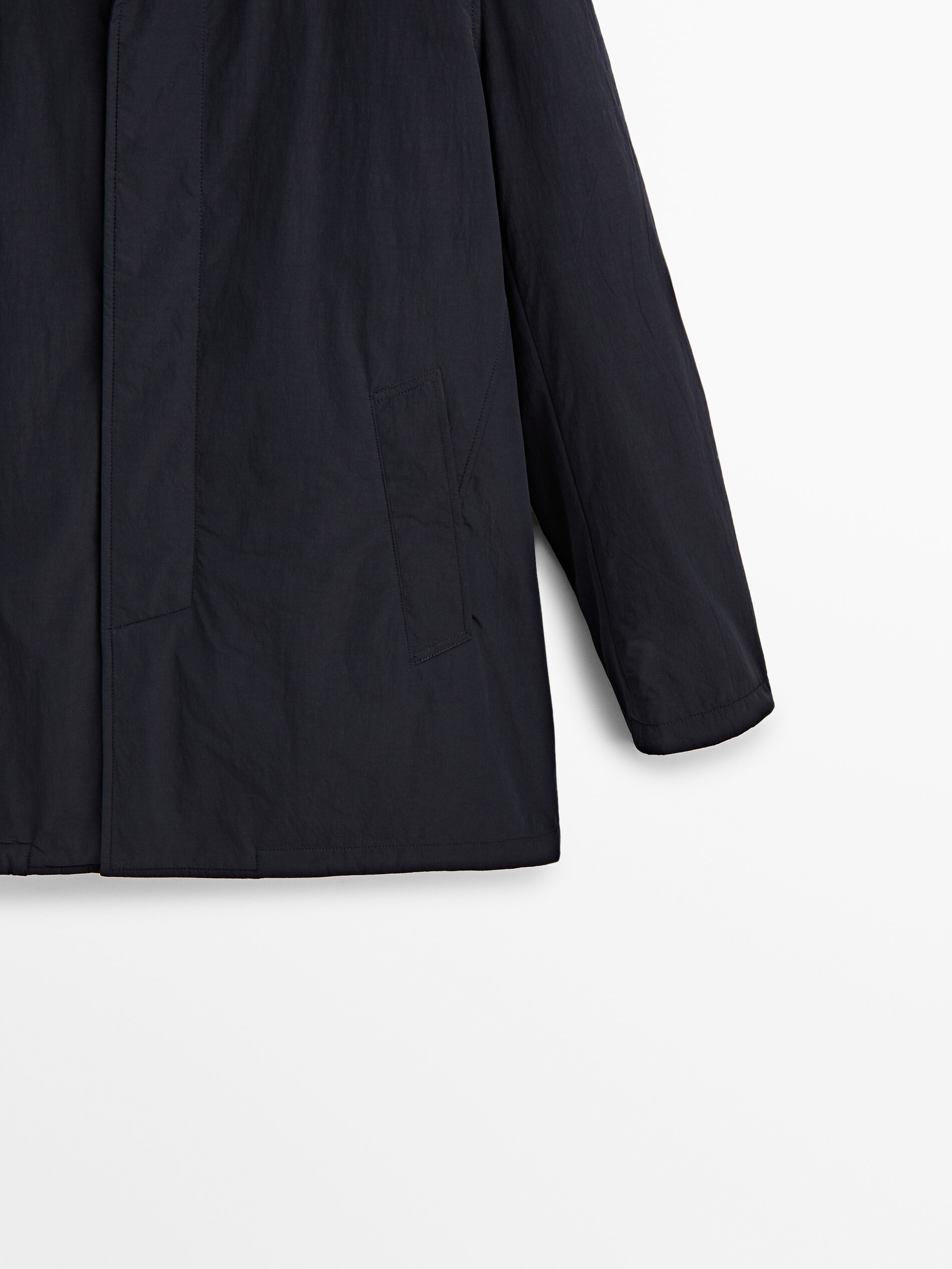 Chaqueta trench técnica ligera 3/4 - AZUL MARINO