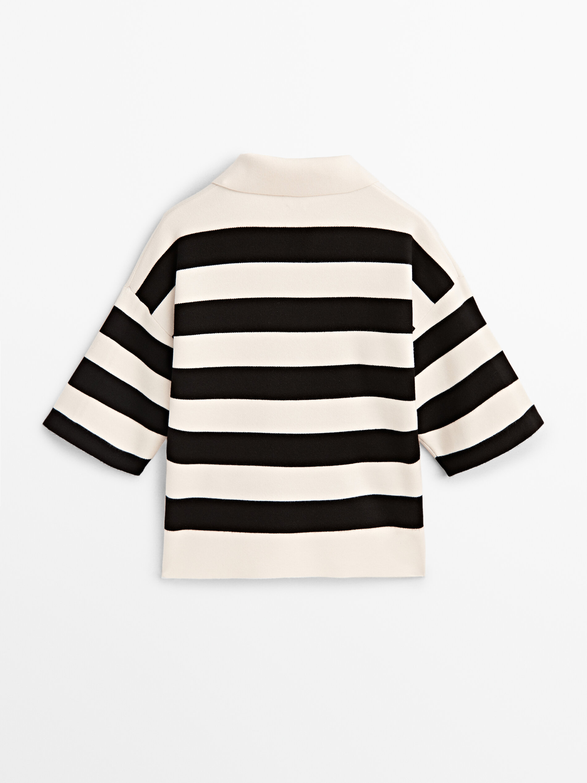 Jersey polo rayas manga corta - CRUDO