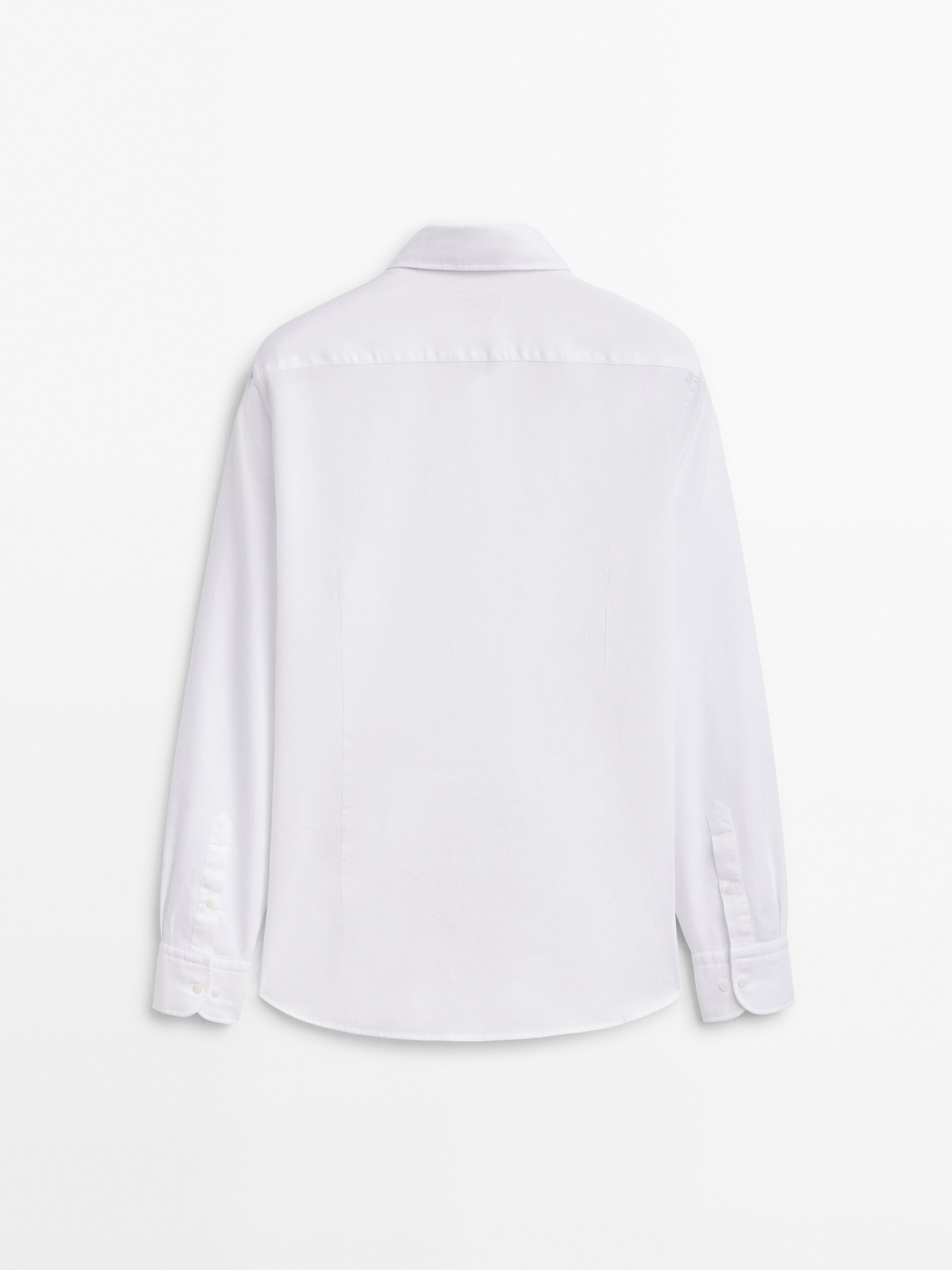 Camisa estructura giro inglese slim fit - BLANCO