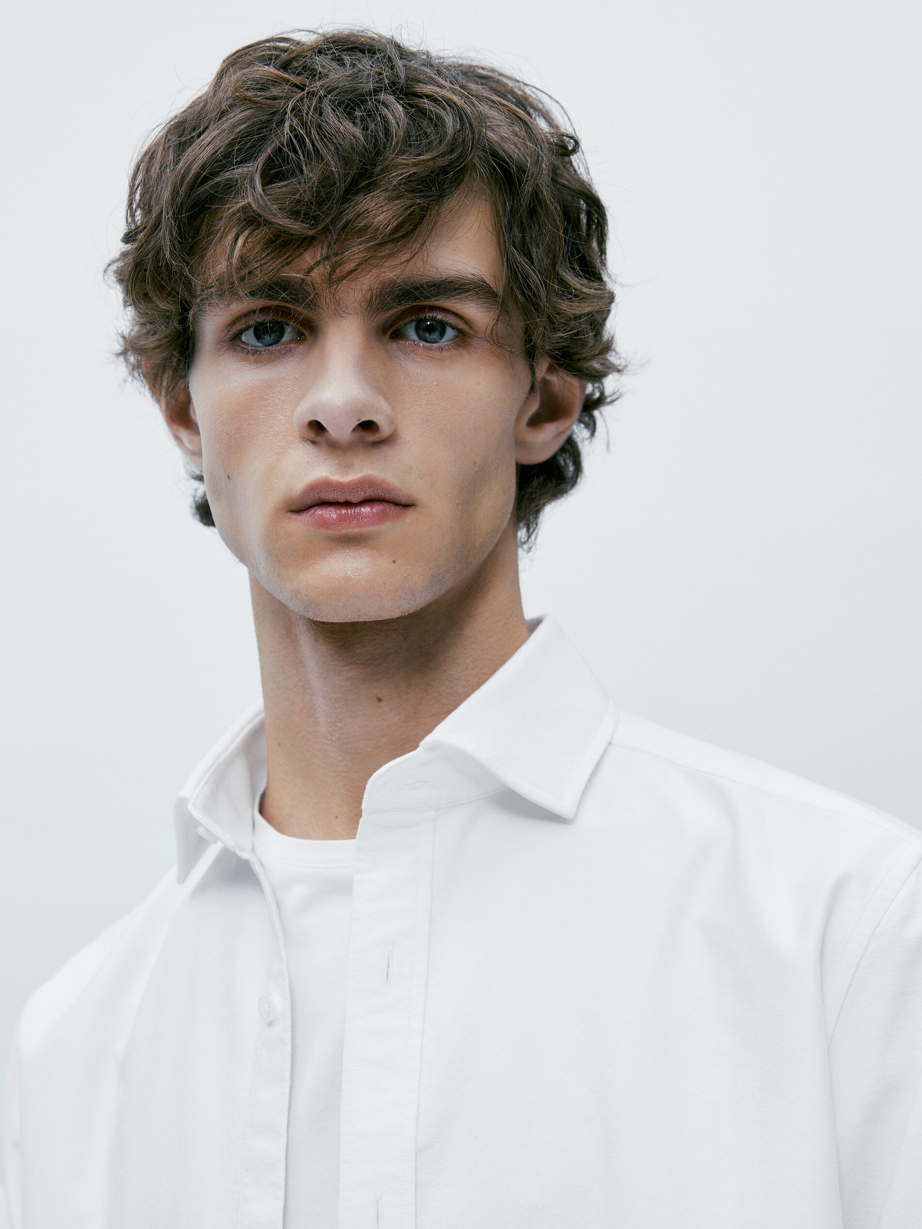 Camisa oxford algodón slim fit - BLANCO