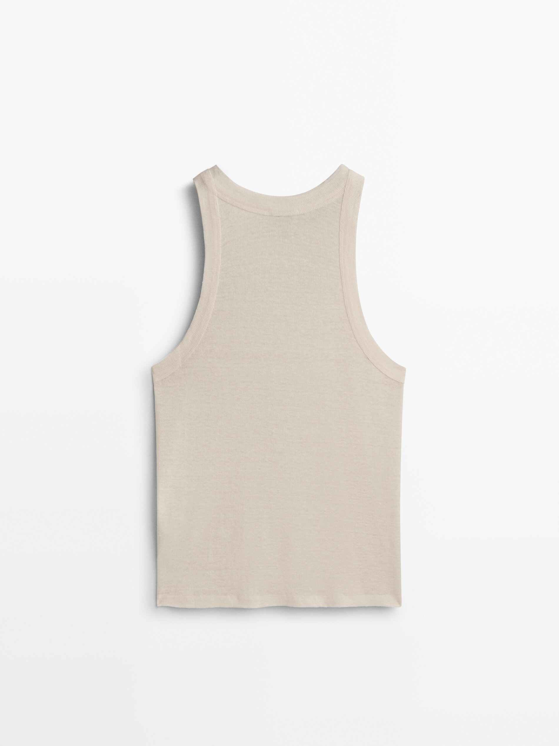 Top halter lino - Beige