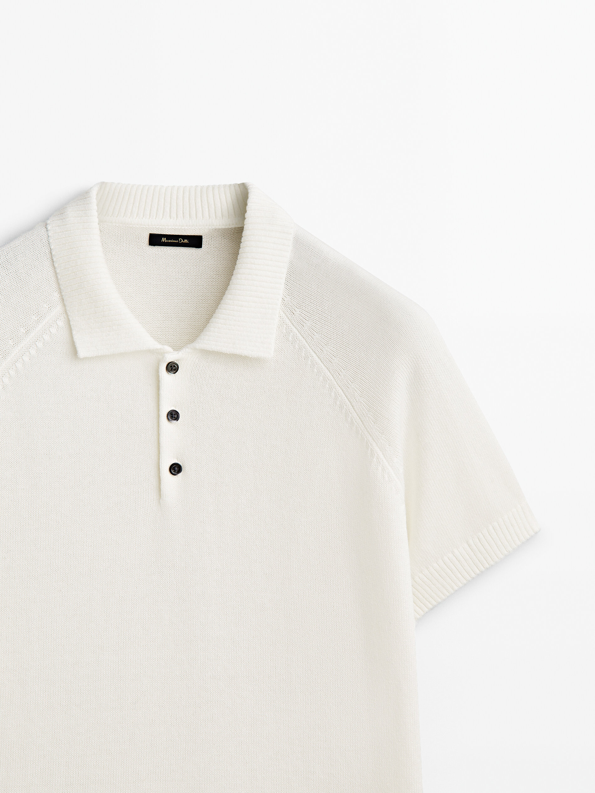 Jersey polo manga corta mezcla algodón - CRUDO