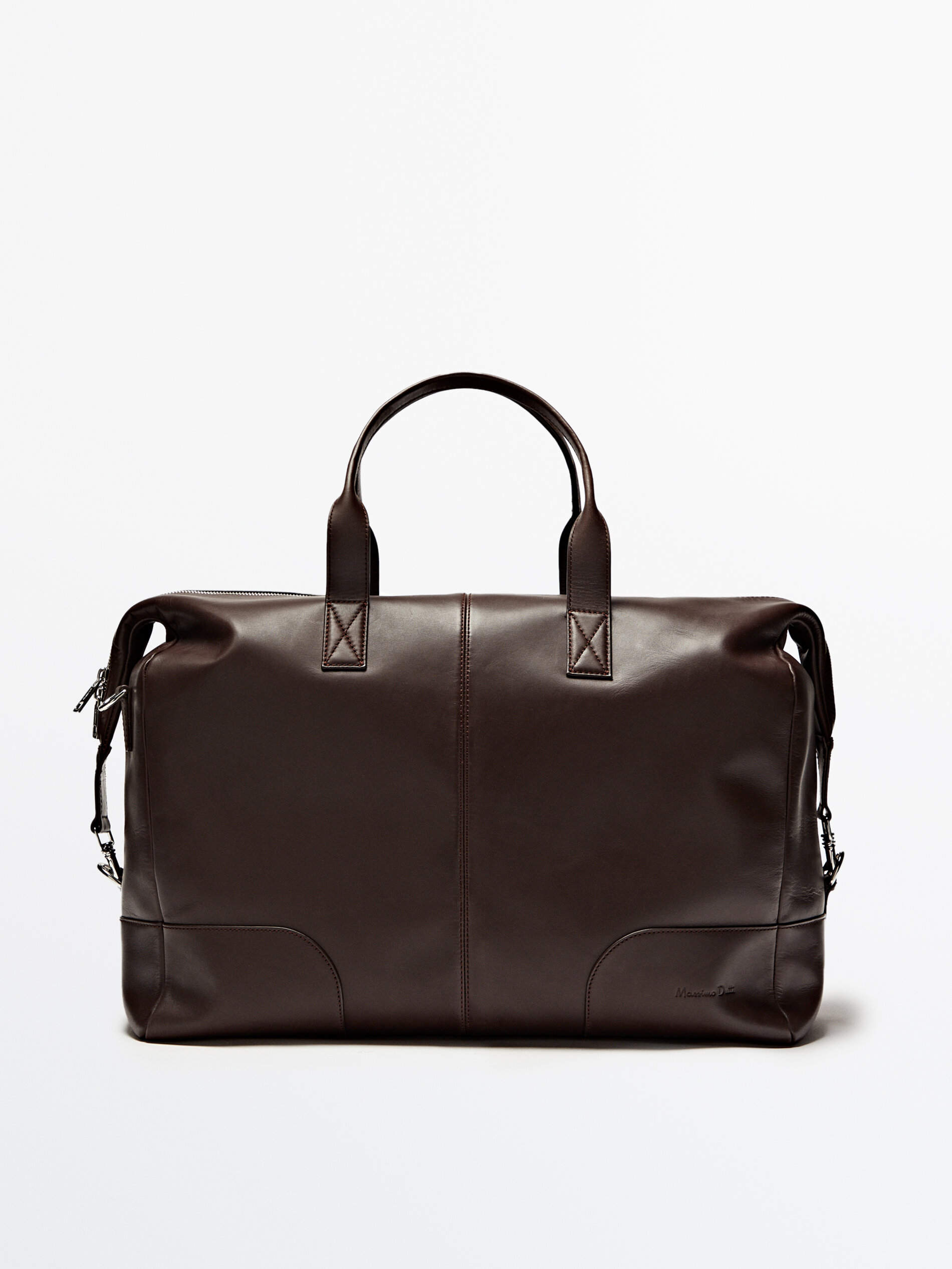 Bolso bowling piel - MARRÓN