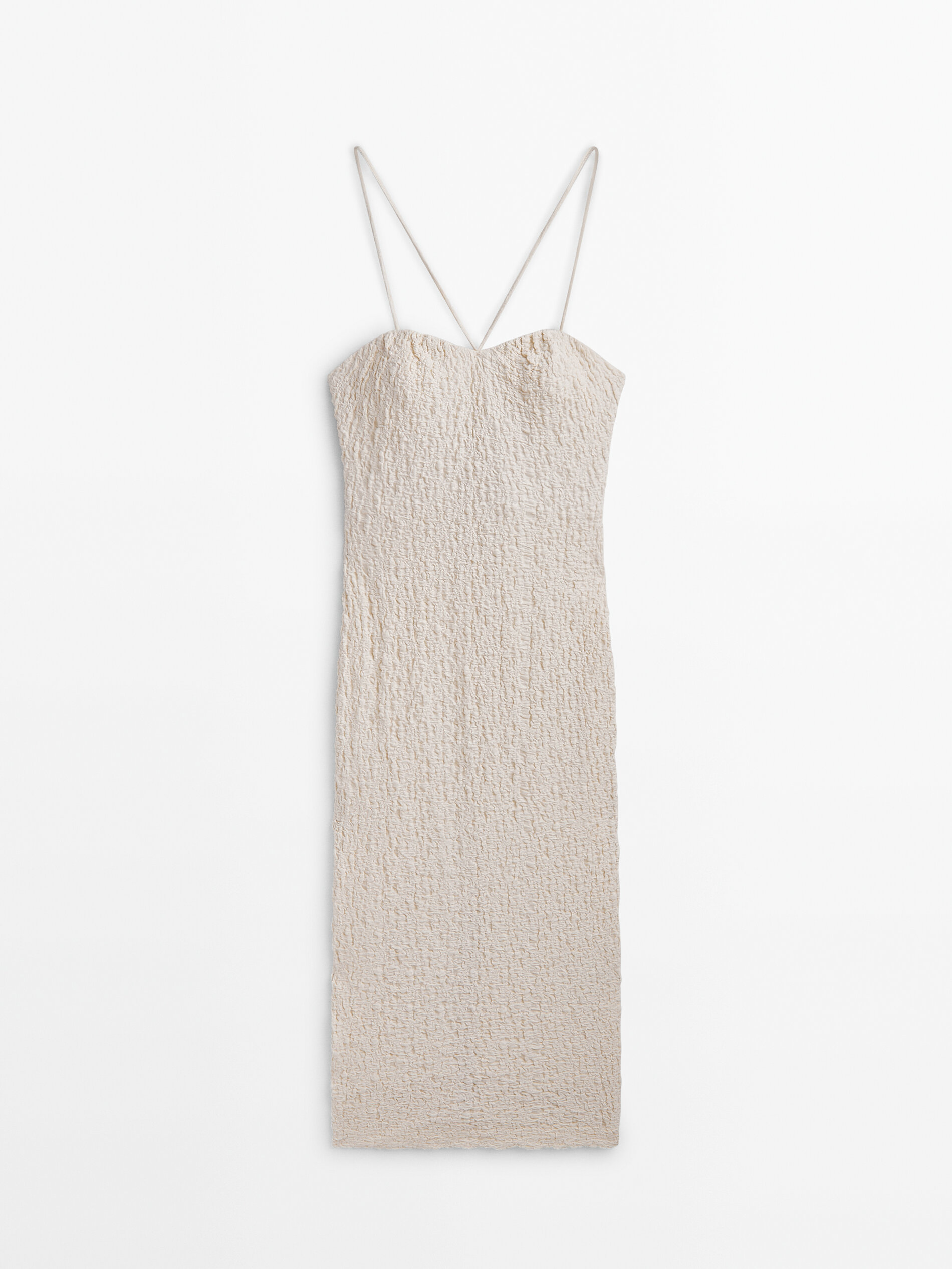 Vestido corsetero estructura tirantes -Studio - CRUDO