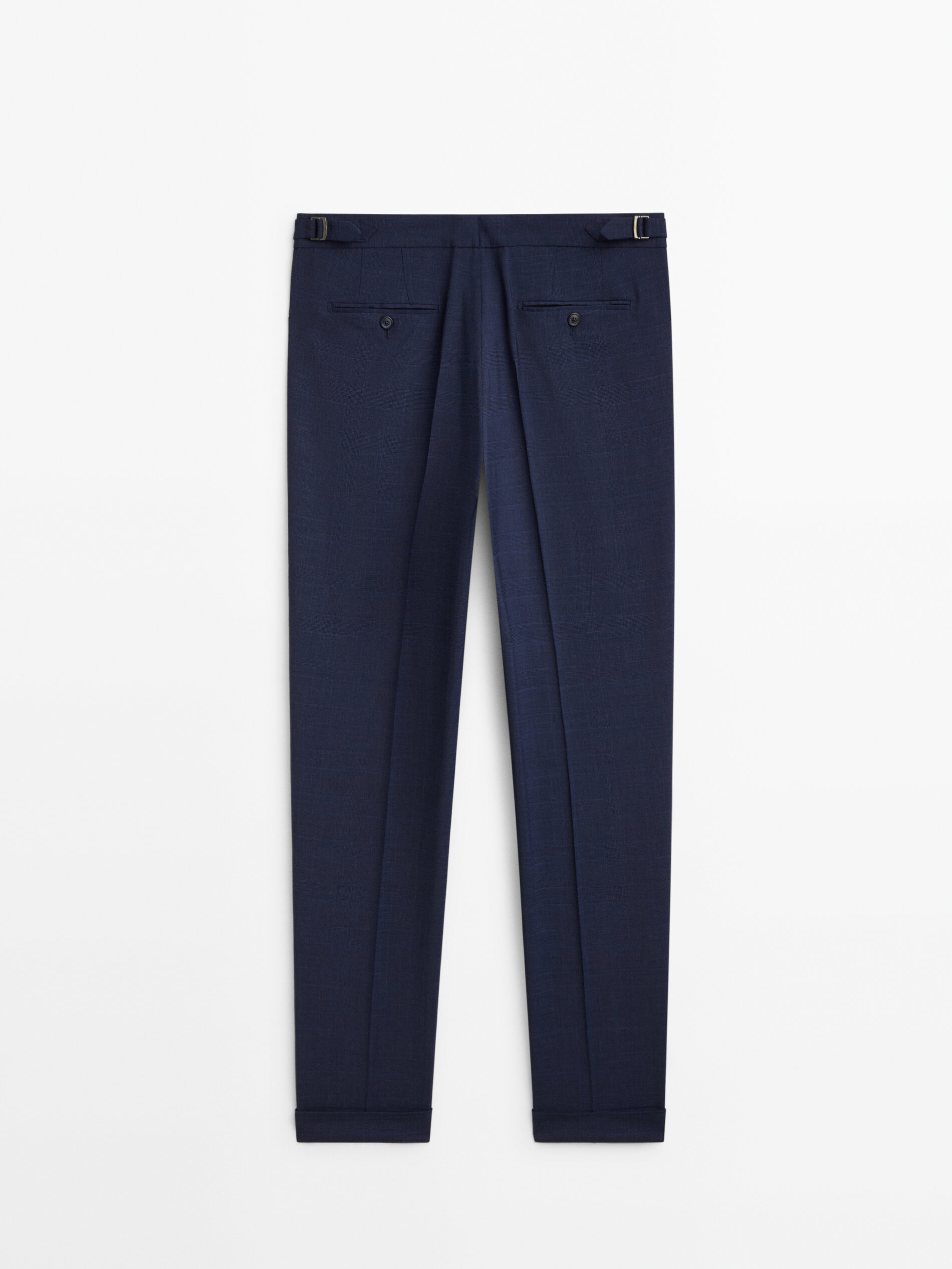 Pantalón traje mezcla lana cuadros - AÑIL