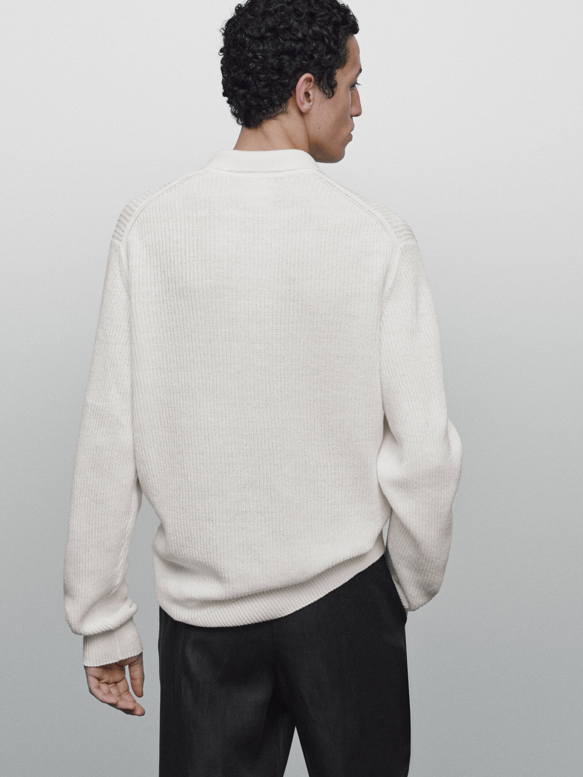 Jersey punto estructura cuello polo Limited edition - CRUDO