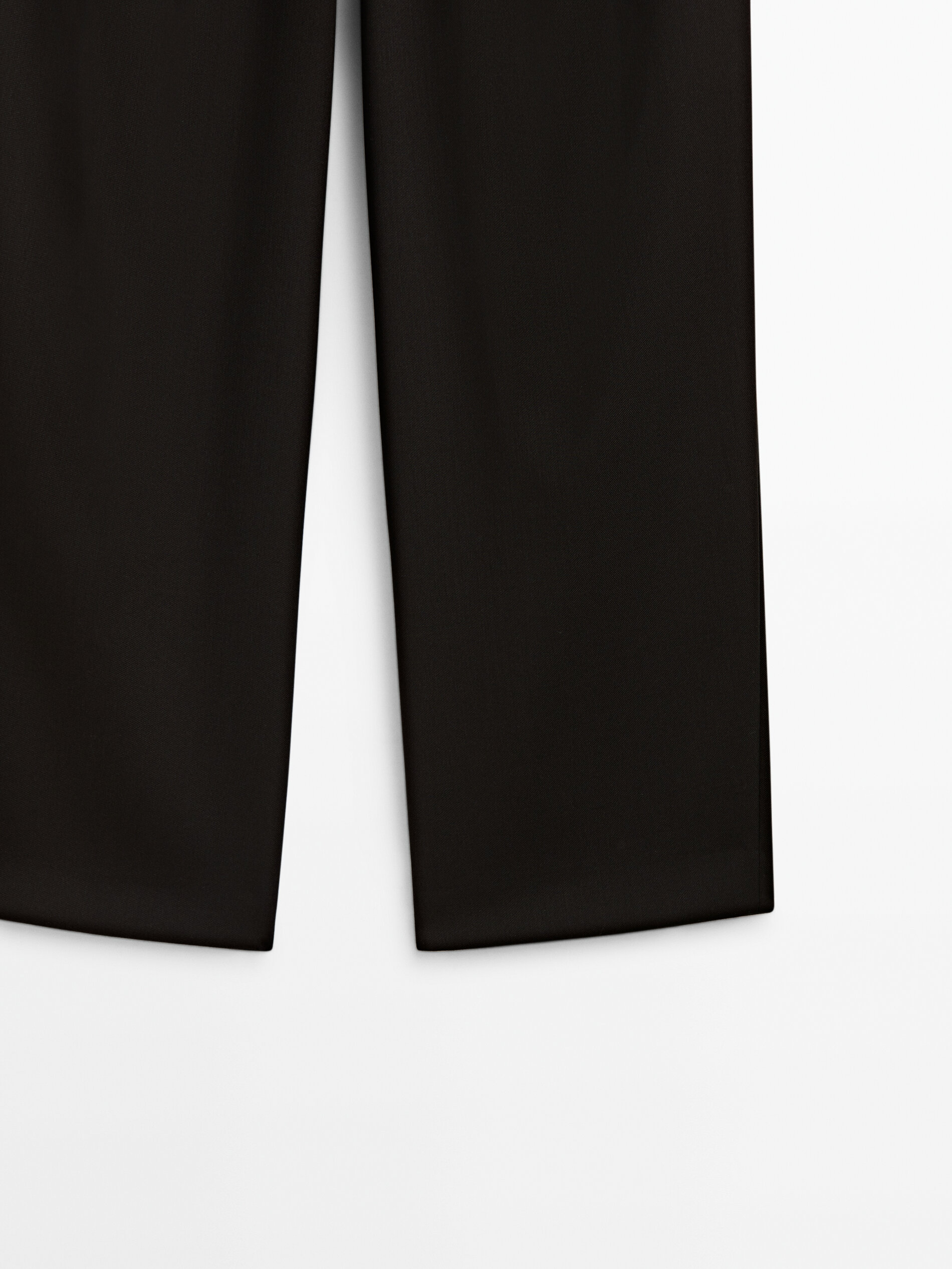 Pantalón pinzas negro - NEGRO