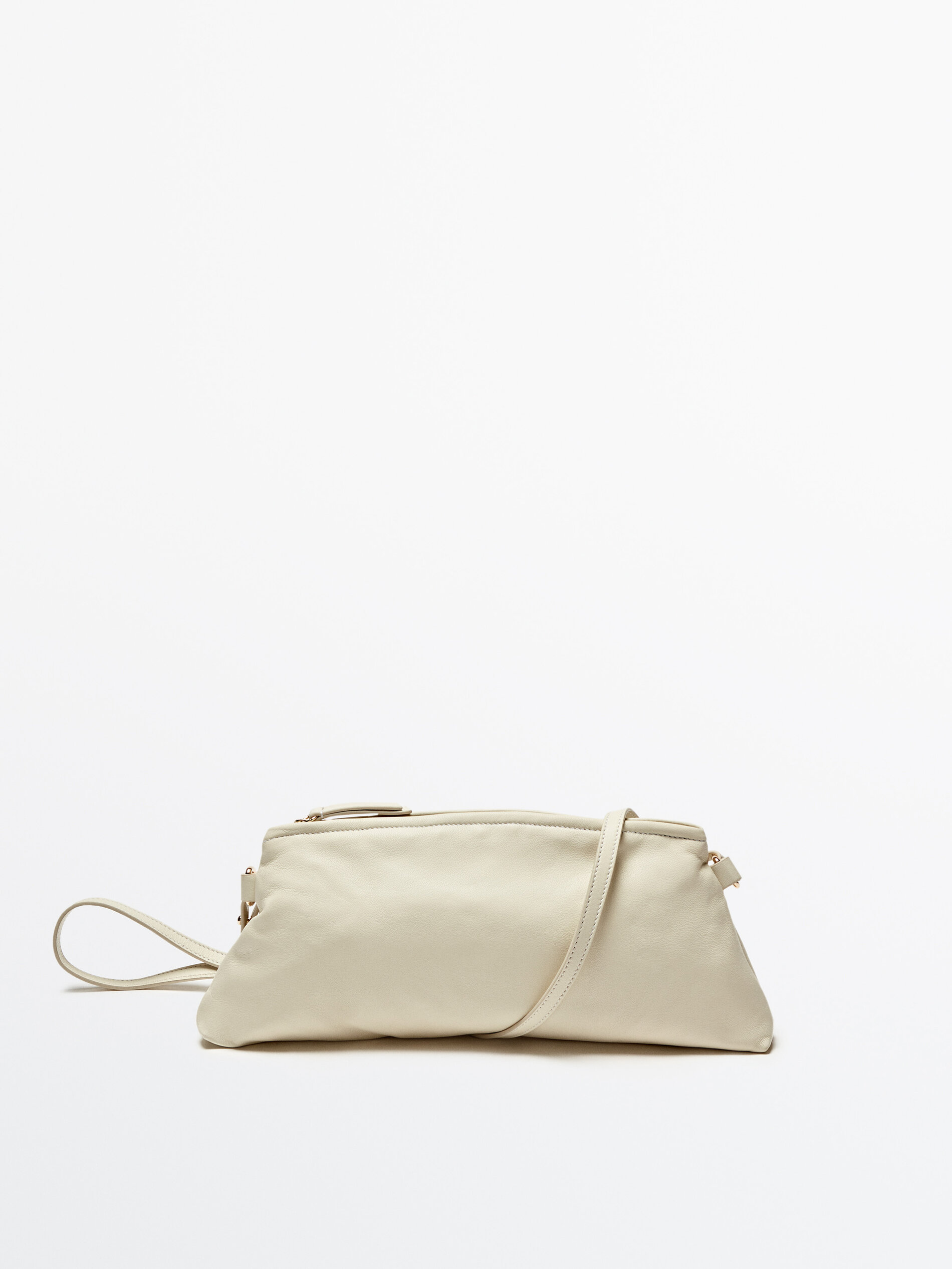 Bolso mini shopper trenzado tubular - BLANCO