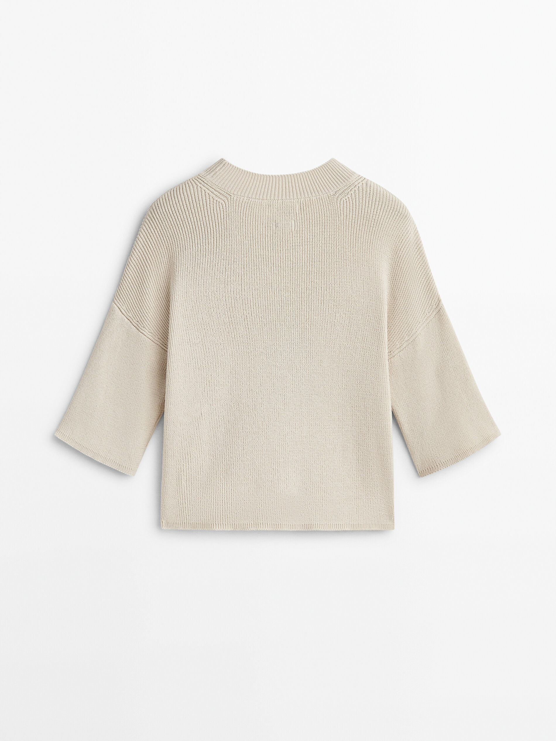 Jersey punto manga corta - Beige Claro