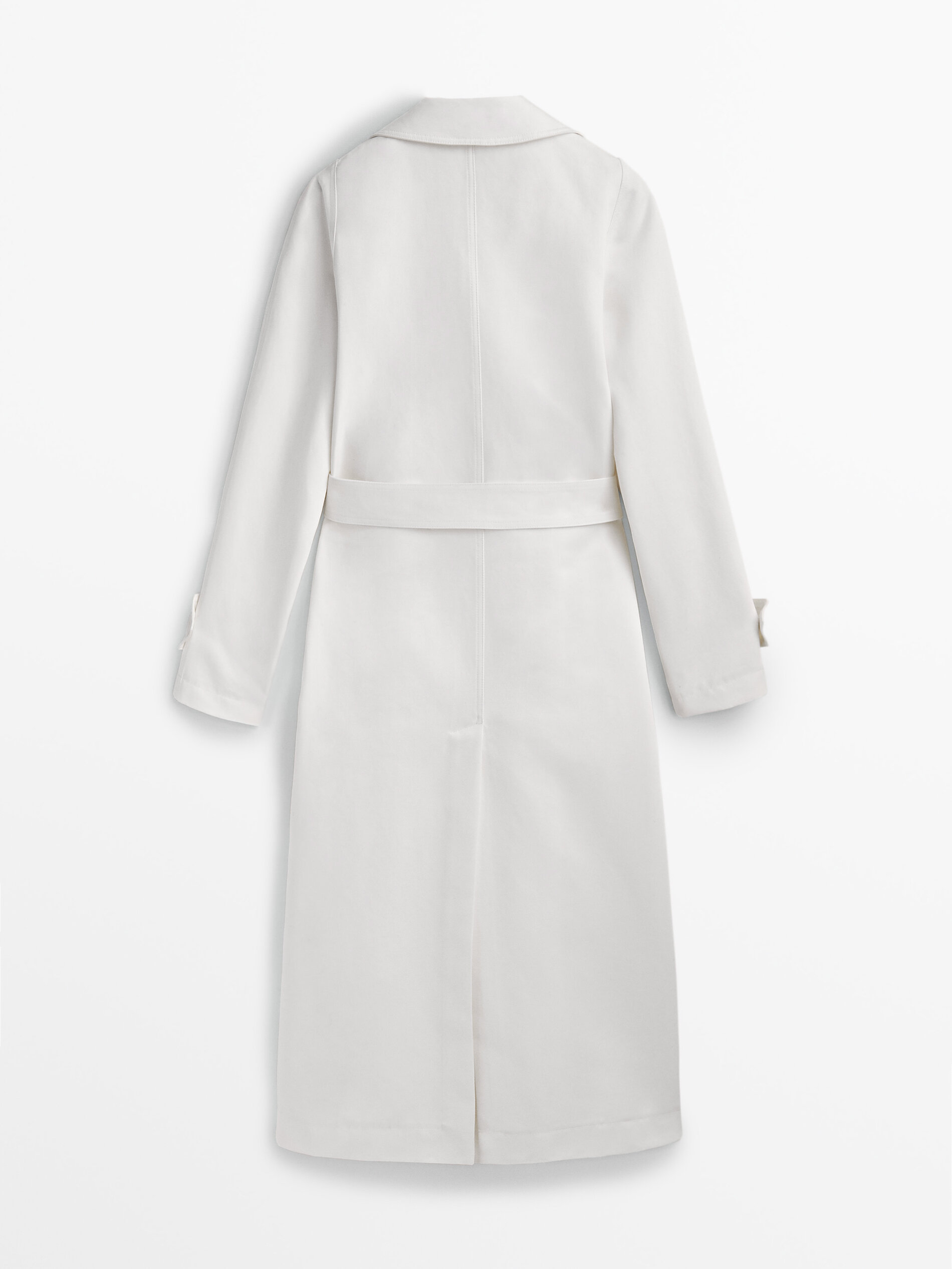 Chaqueta trench doble tejido - CRUDO