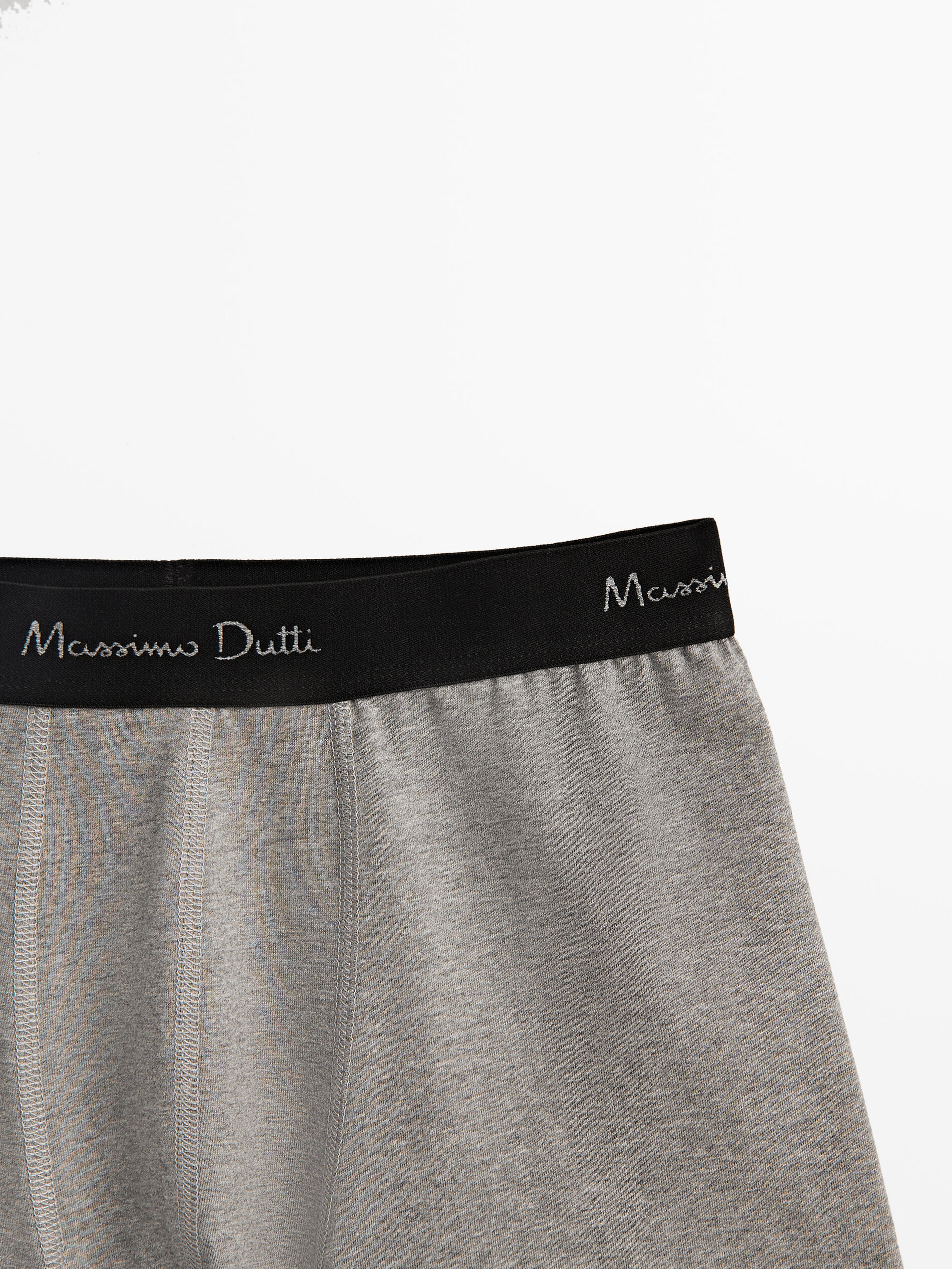 Calzoncillo bóxer cinturilla negra - GRIS PERLA