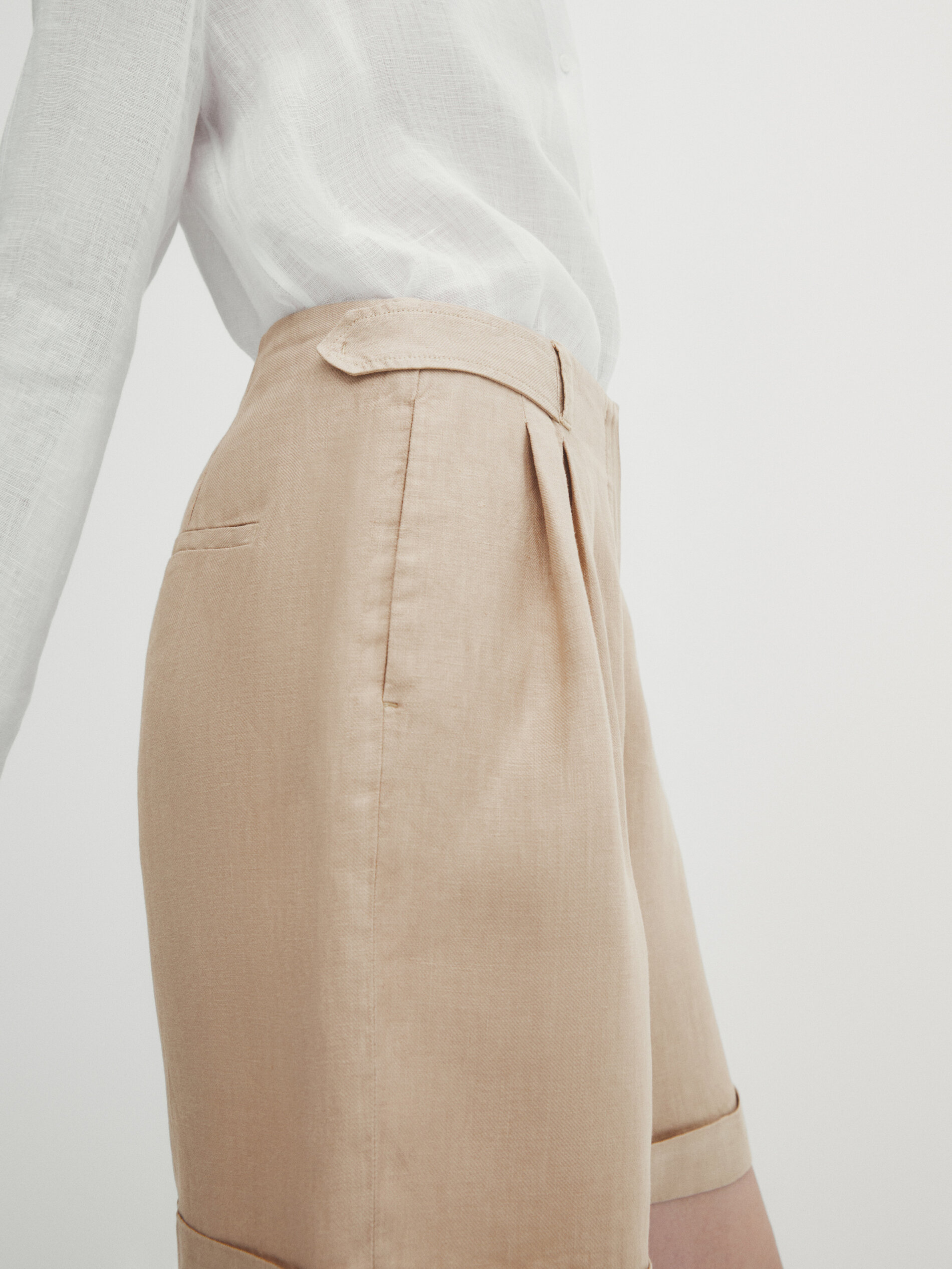 Bermuda 100% lino - TOSTADO