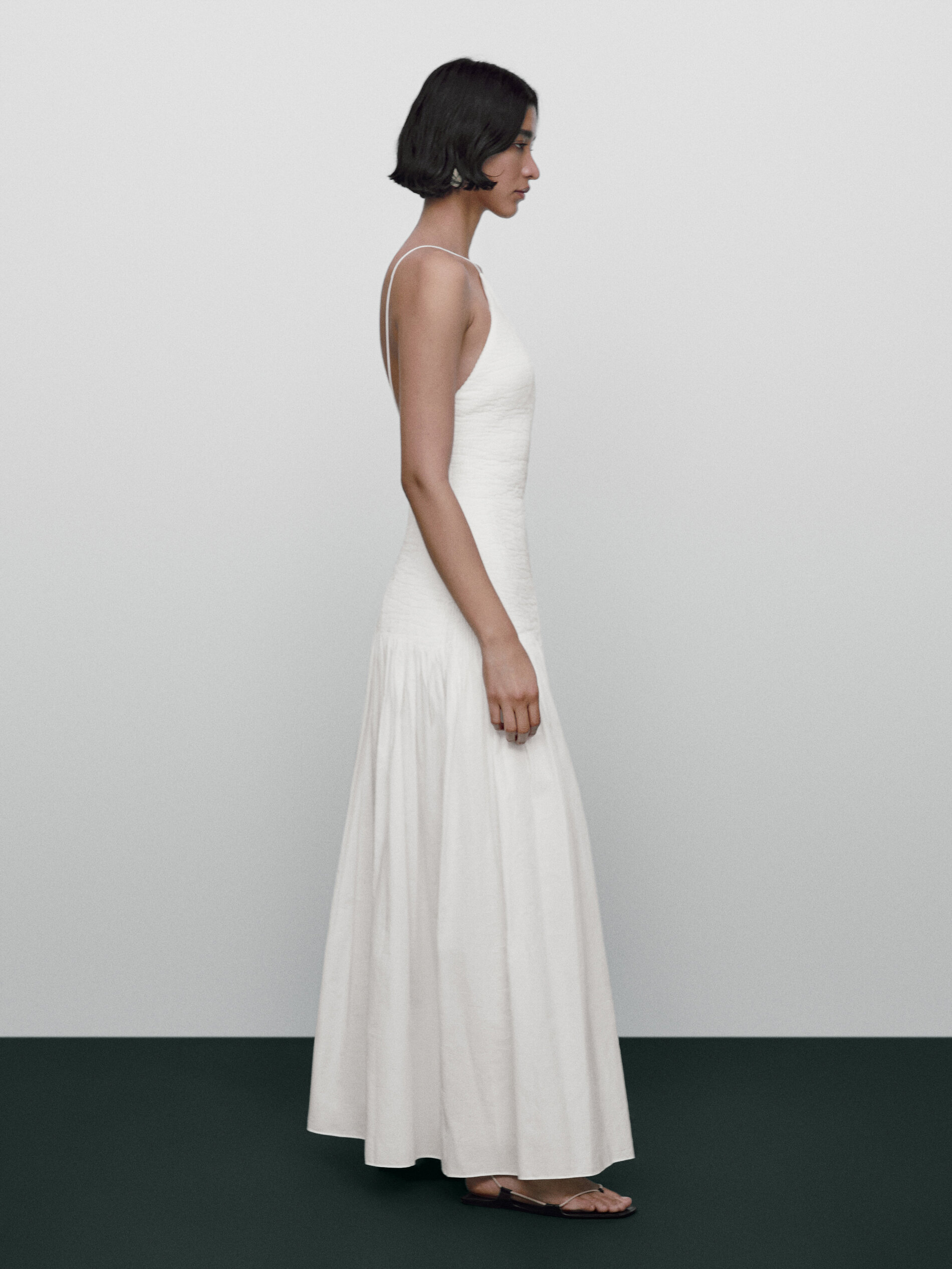 Vestido pliegues Limited edition - BLANCO