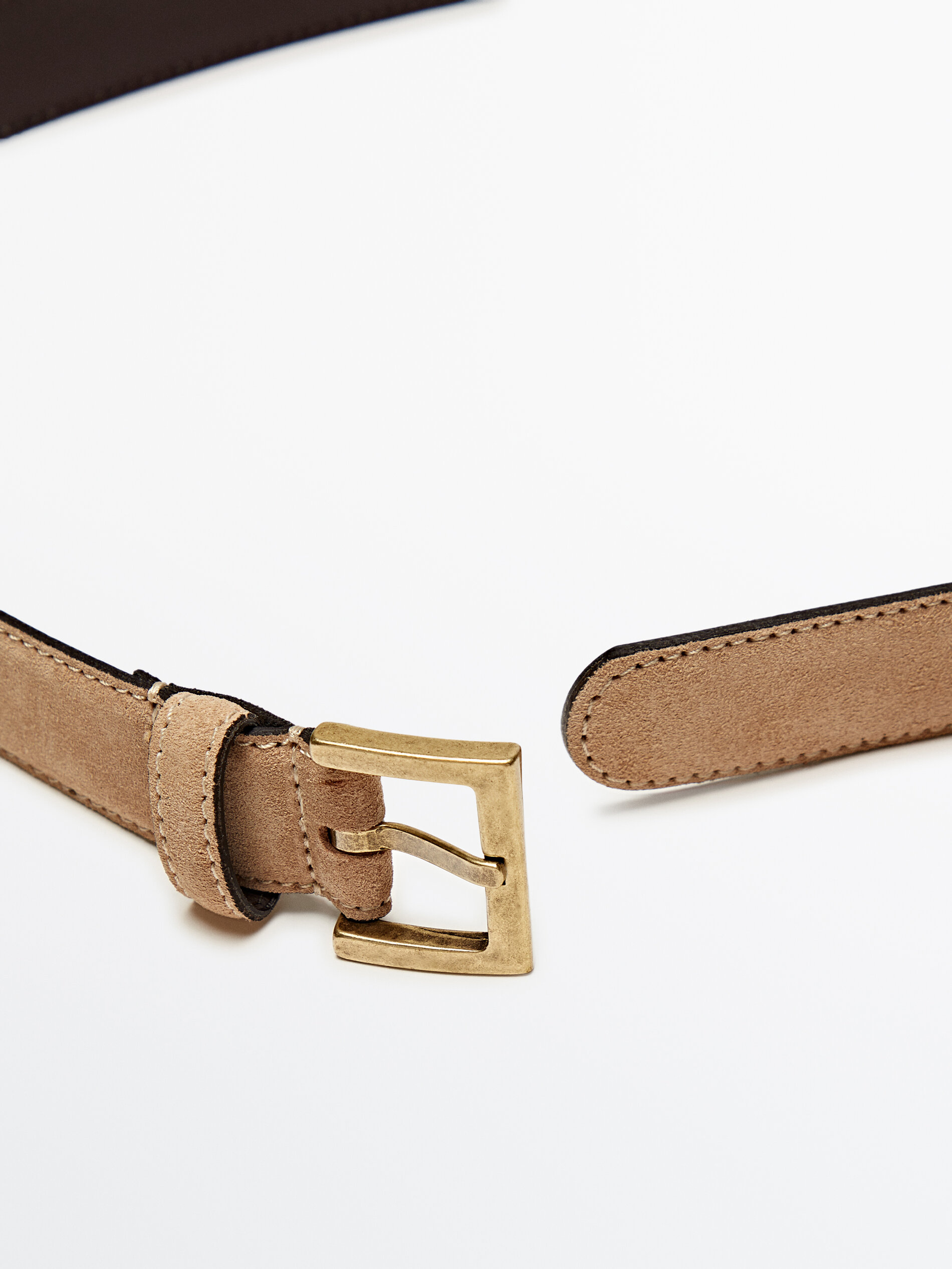 Cinturón serraje pespuntes - ARENA