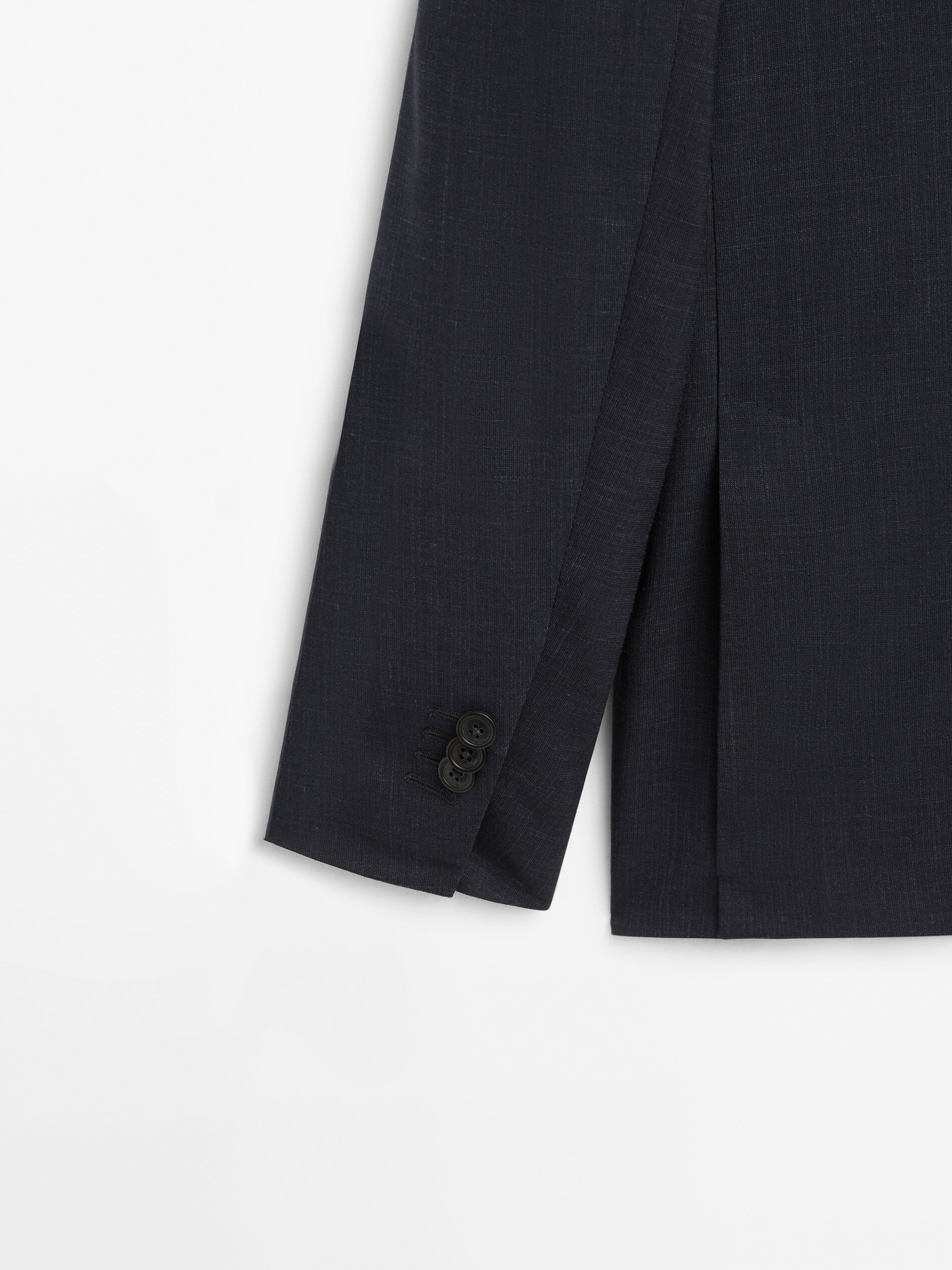 Americana traje estructura half canvas mezcla lana - AZUL MARINO