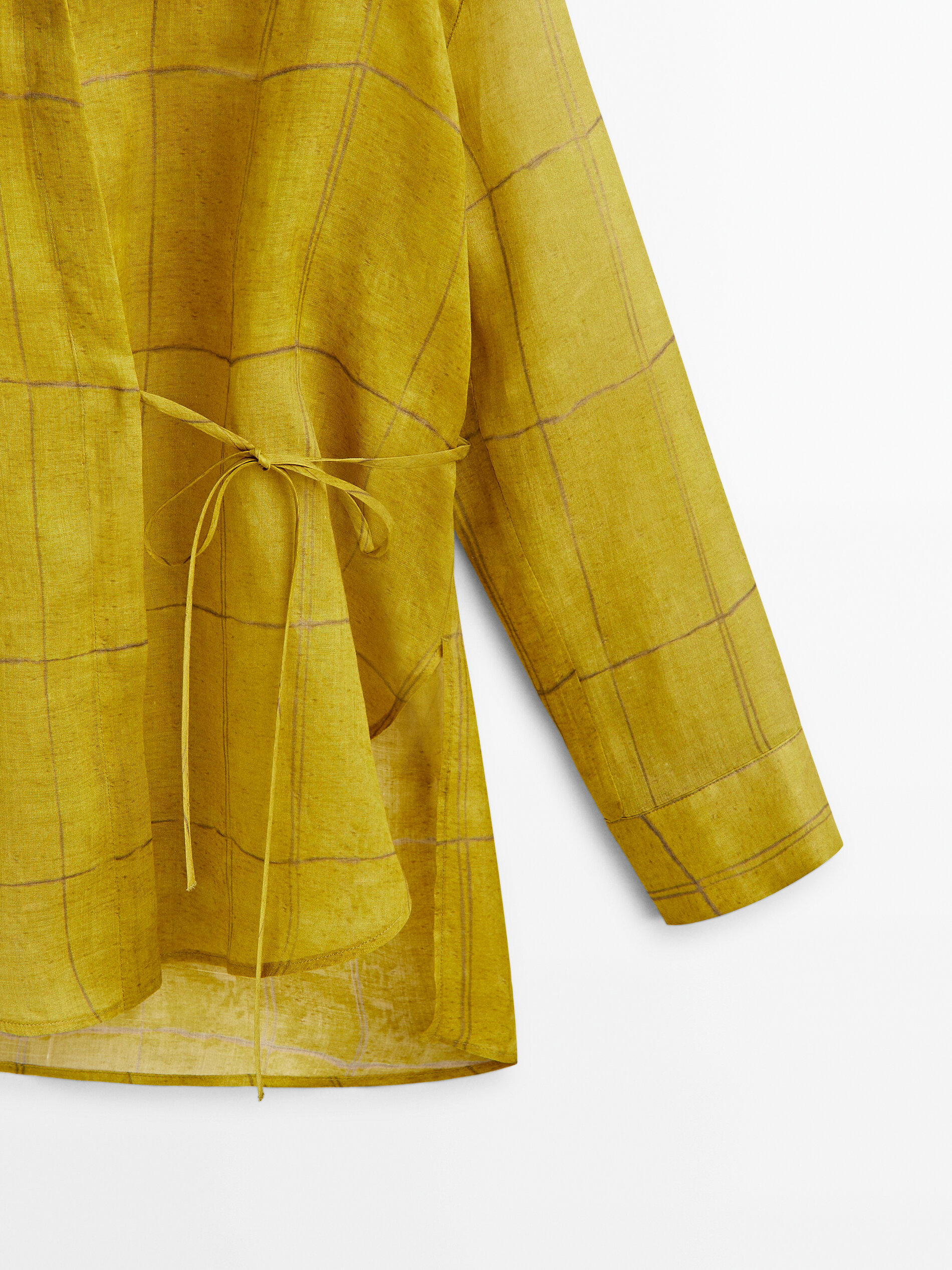 Camisa ramio estampado cuadros - OLIVA