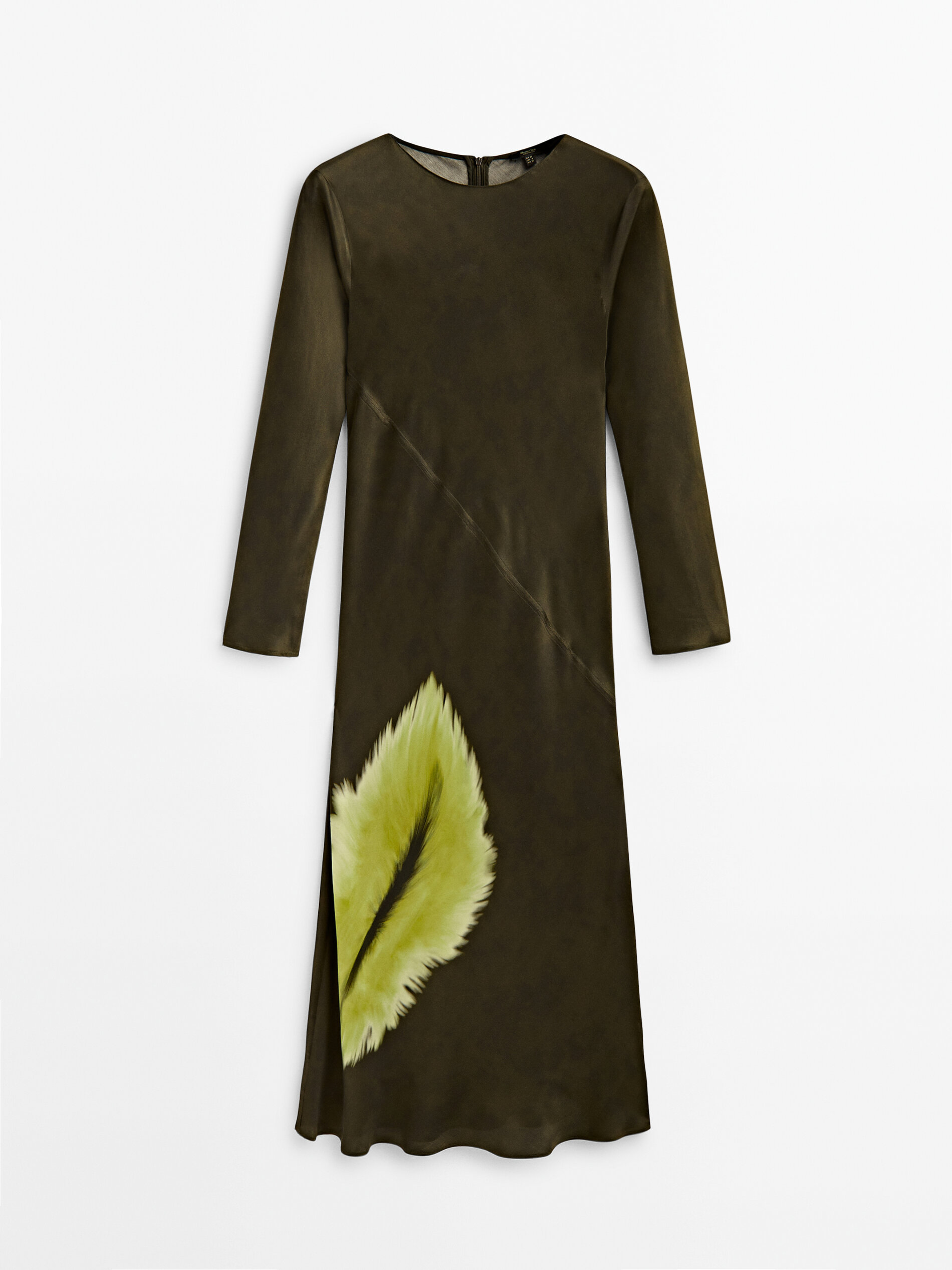 Vestido fluido estampado - VERDE