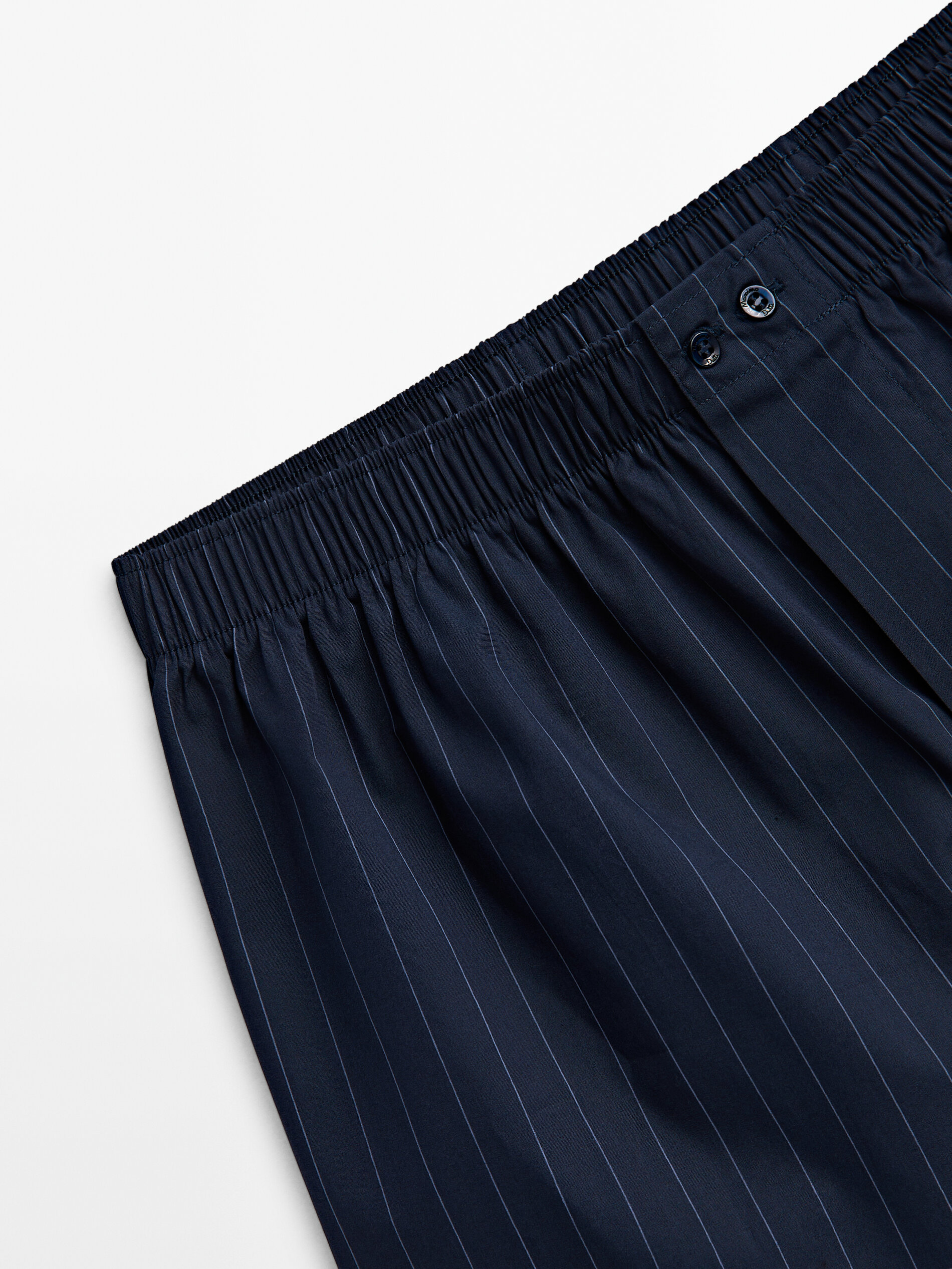 Calzoncillo popelín rayas azul marino - AZUL MARINO