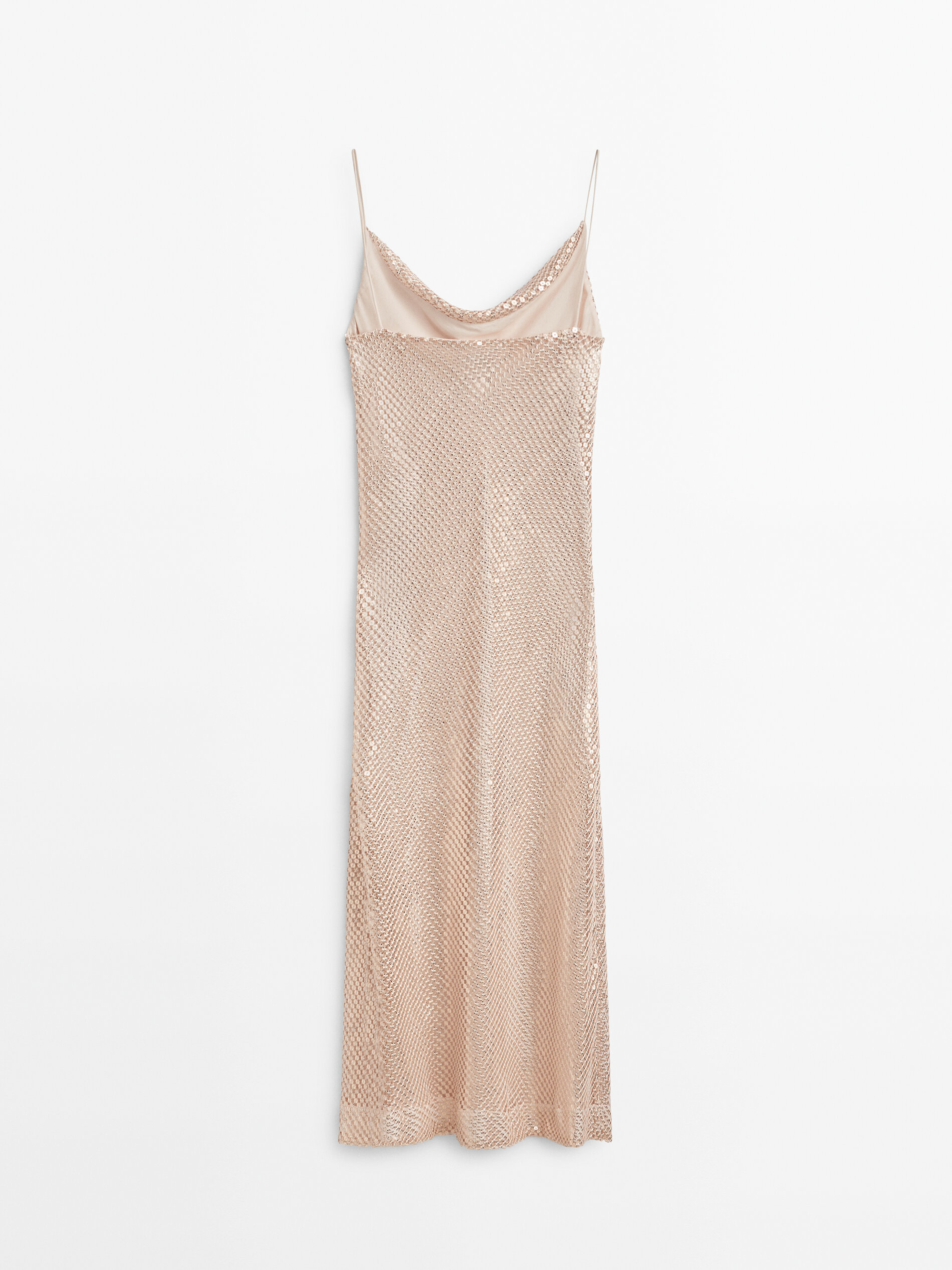 Vestido tirantes lentejuelas -Studio - ROSA