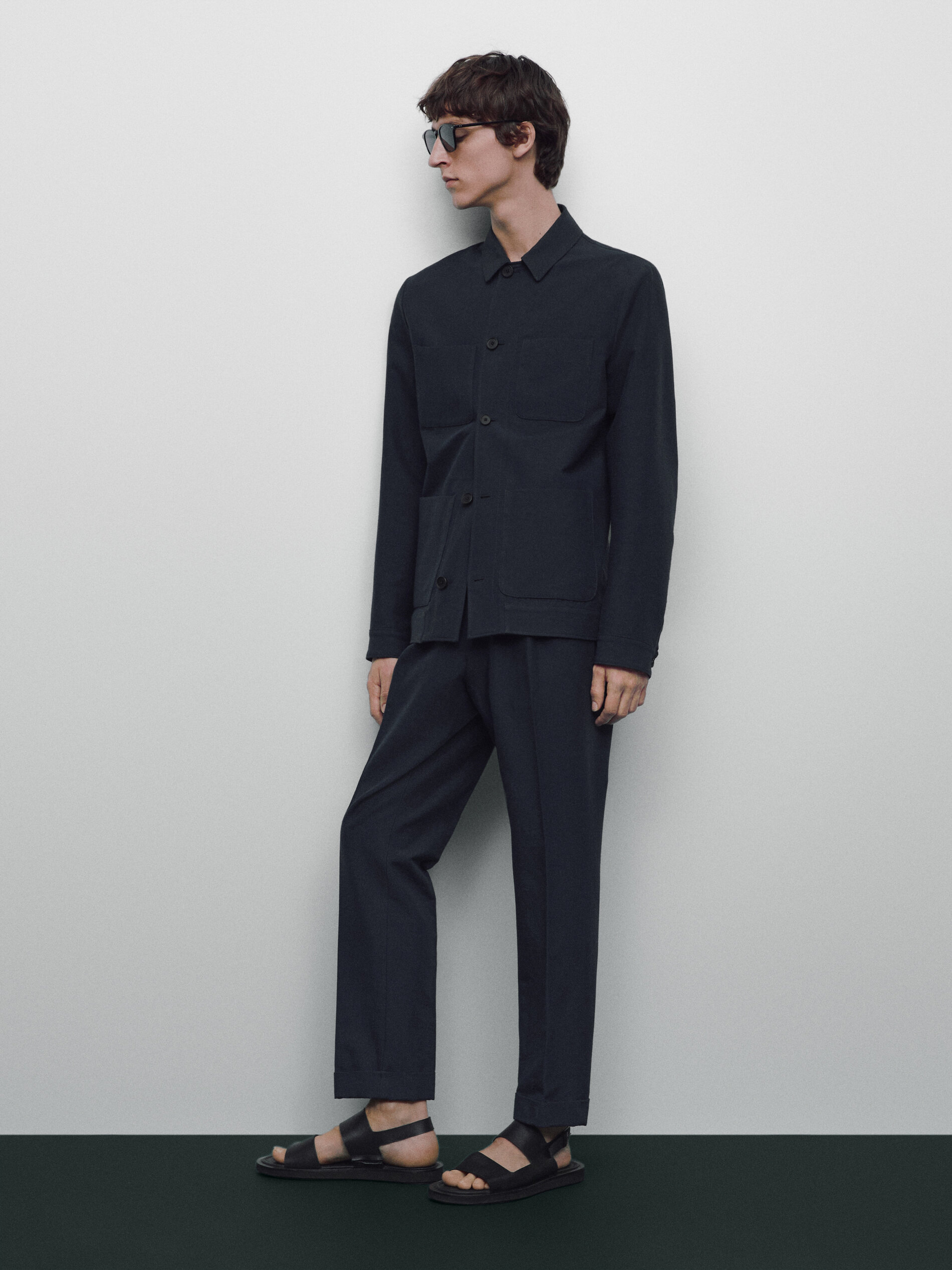 Sobrecamisa falso liso Limited edition - AZUL MARINO