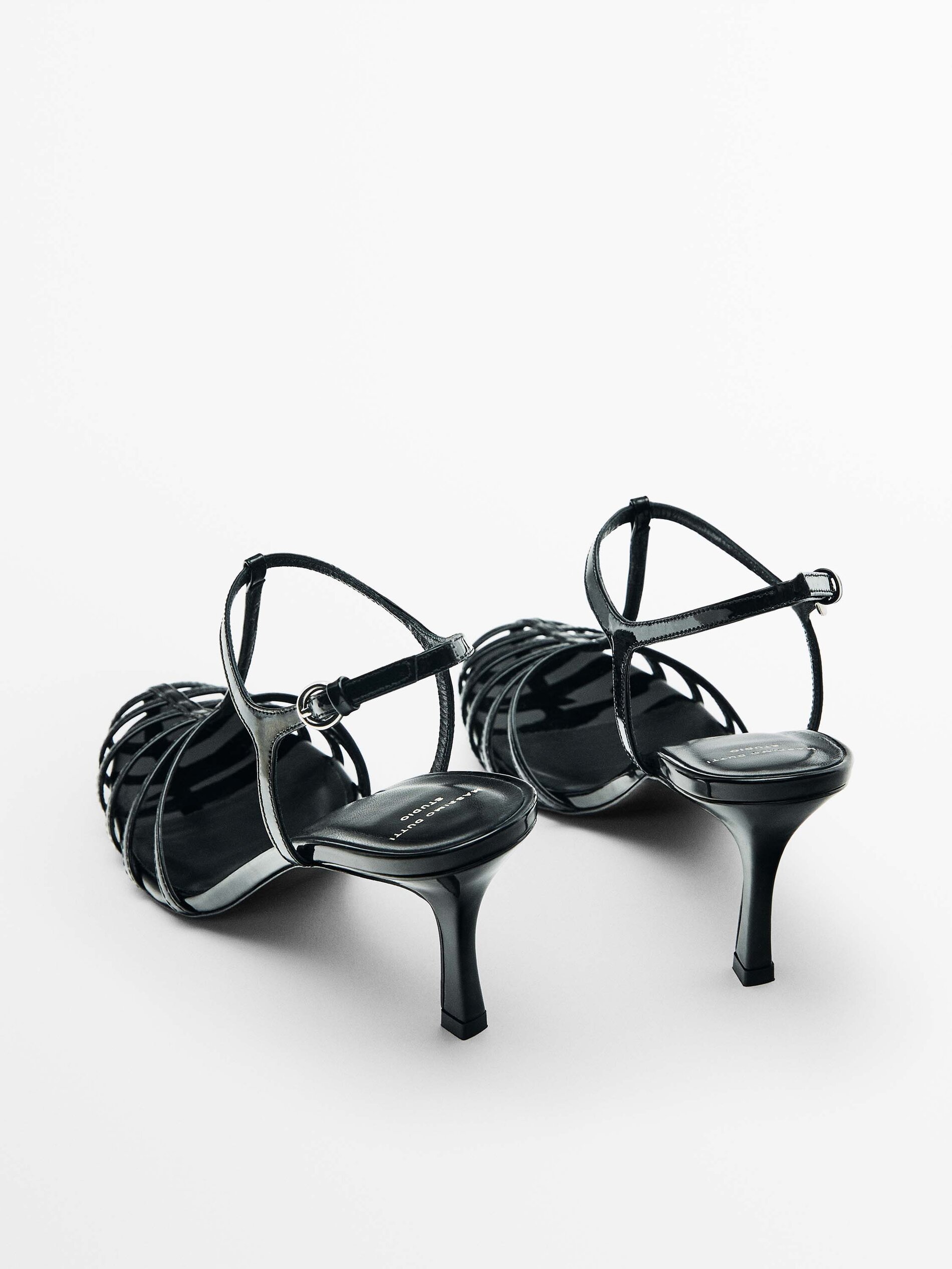 Cangrejera tacón charol - Studio - NEGRO