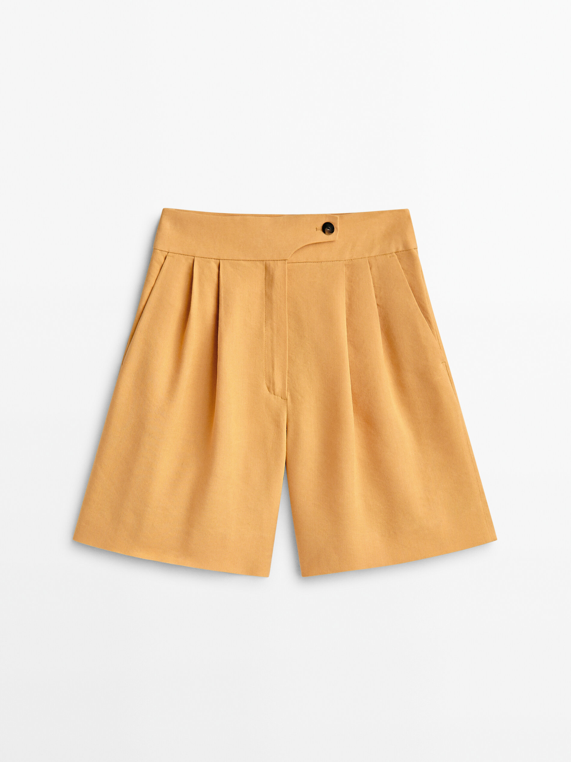 Bermuda larga pinzas - AMARILLO MOSTAZA