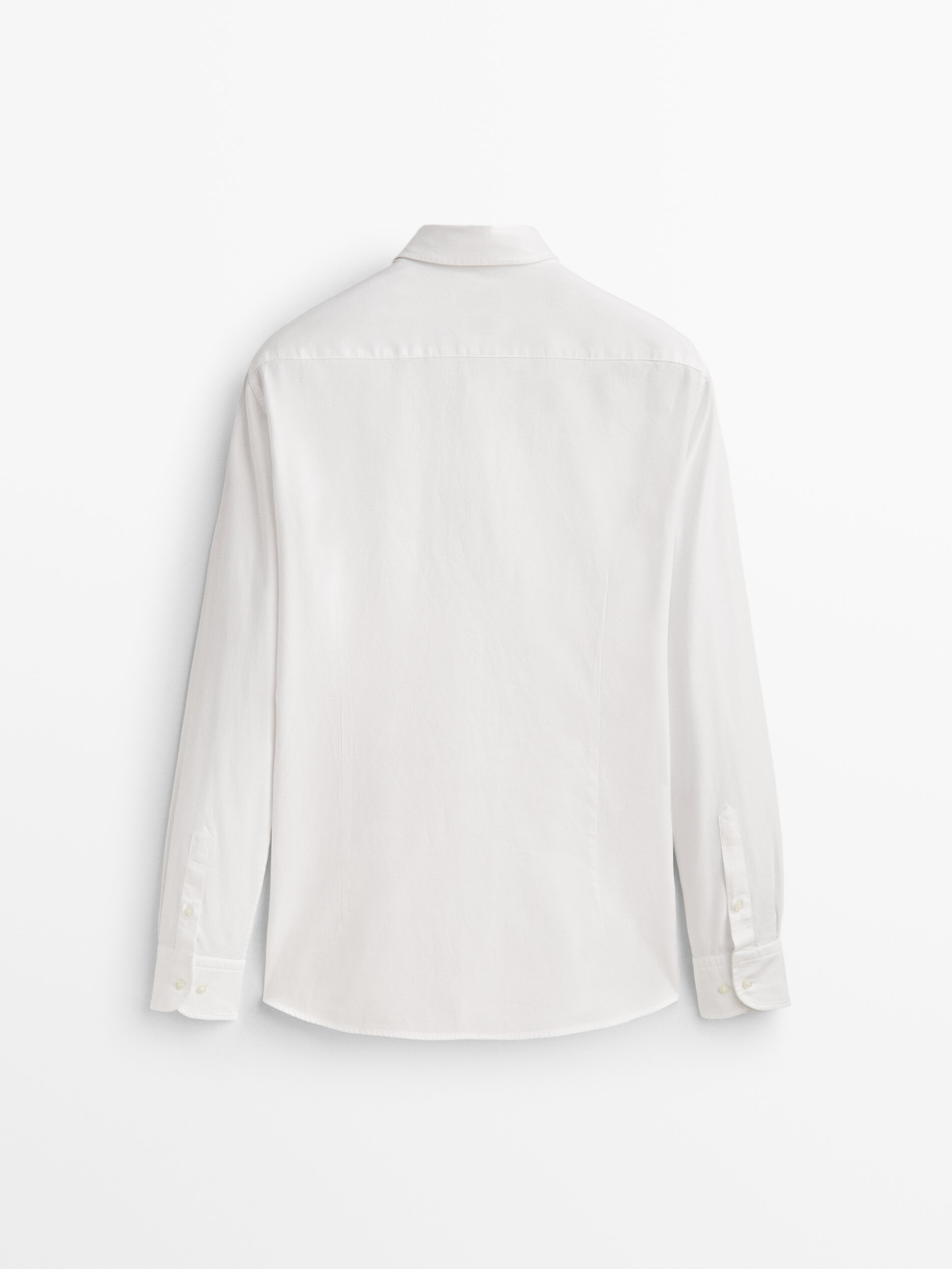 Camisa estructura algodón slim fit - BLANCO