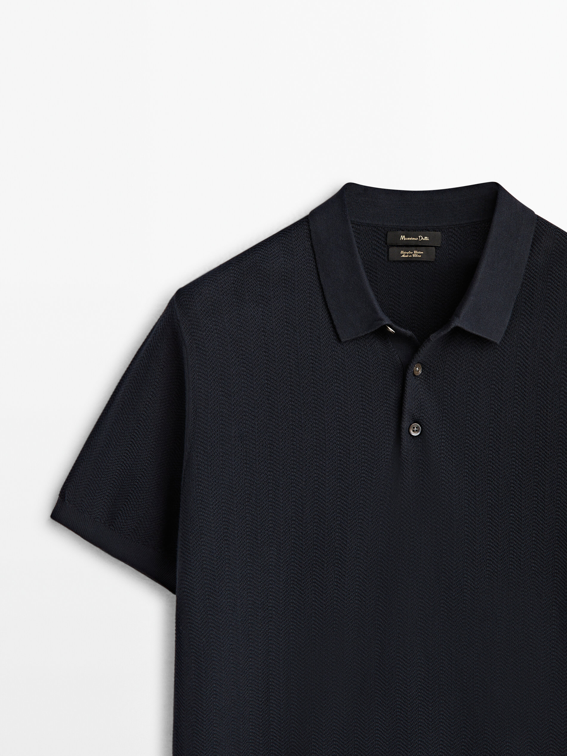 Jersey polo punto espiga algodón - AZUL MARINO