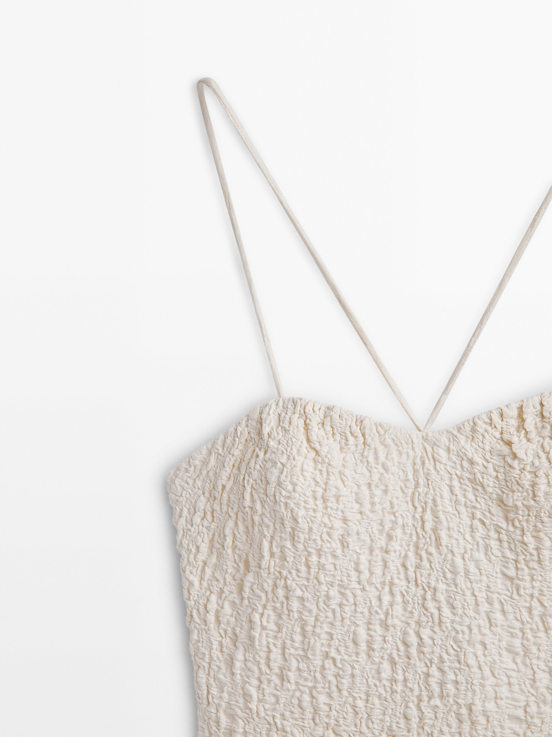 Vestido corsetero estructura tirantes -Studio - CRUDO