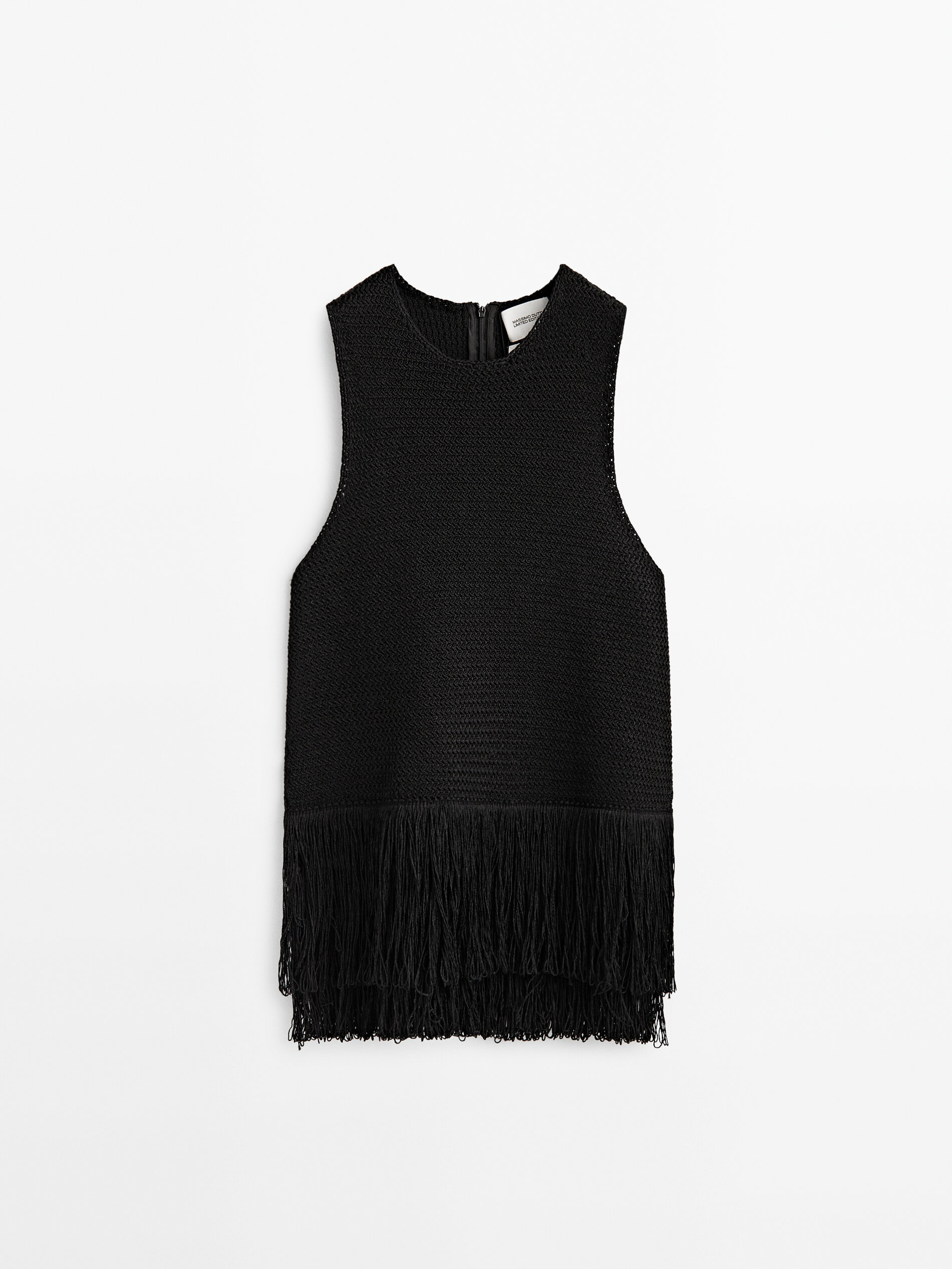 Top punto detalle flecos Limited edition - NEGRO