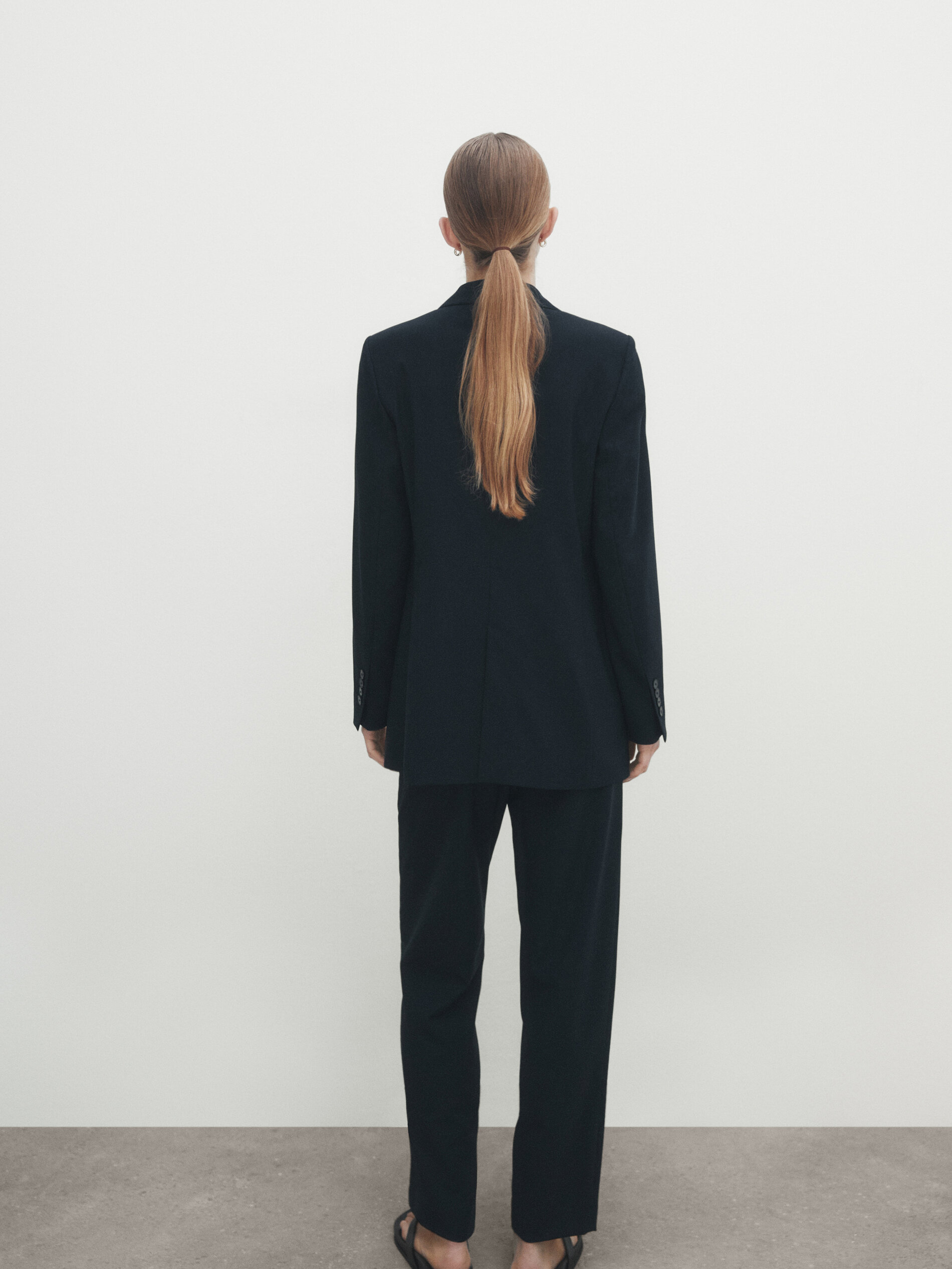 Americana traje lana fría - AZUL MARINO