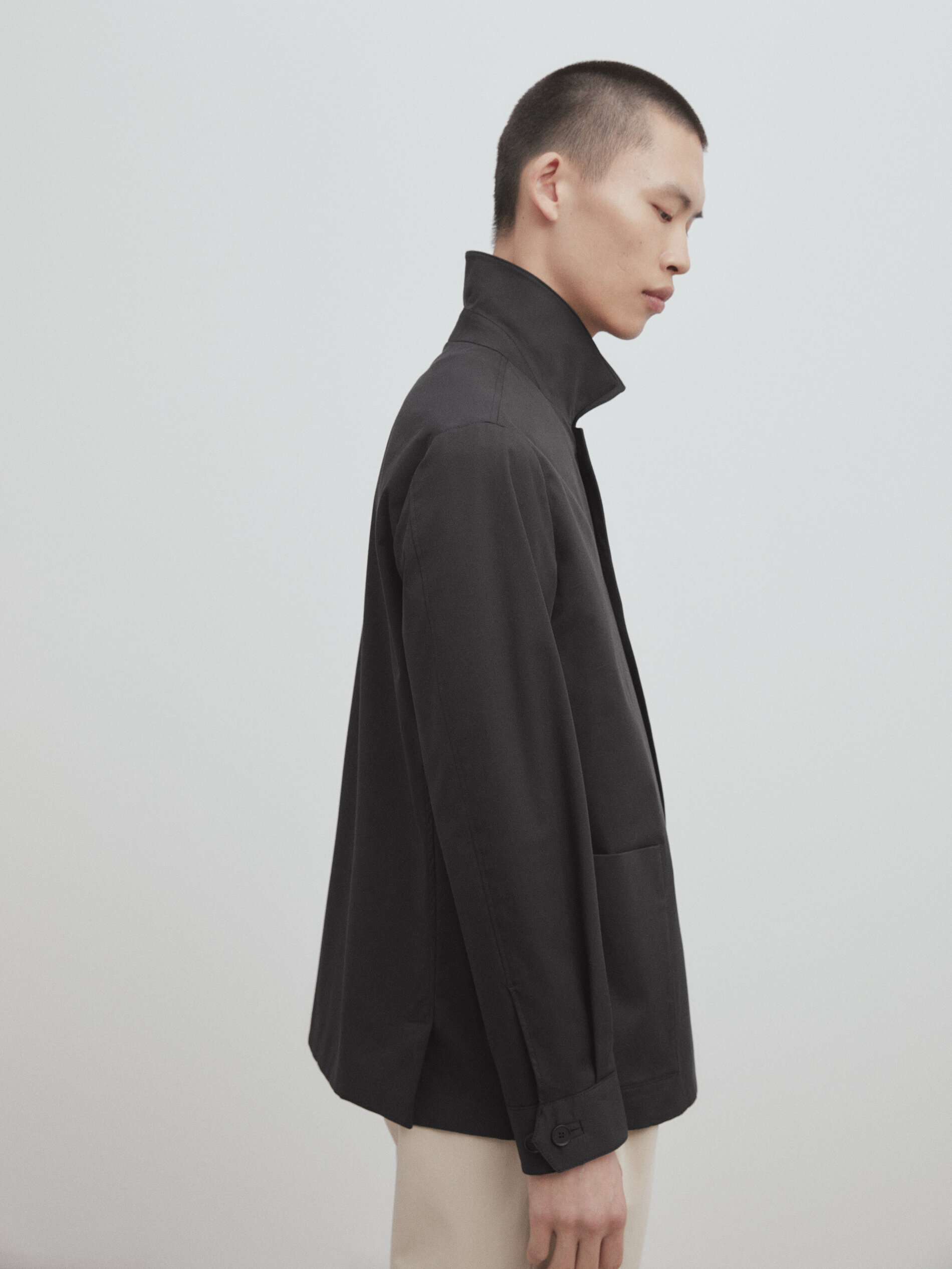 Sobrecamisa mezcla algodón -Studio - NEGRO