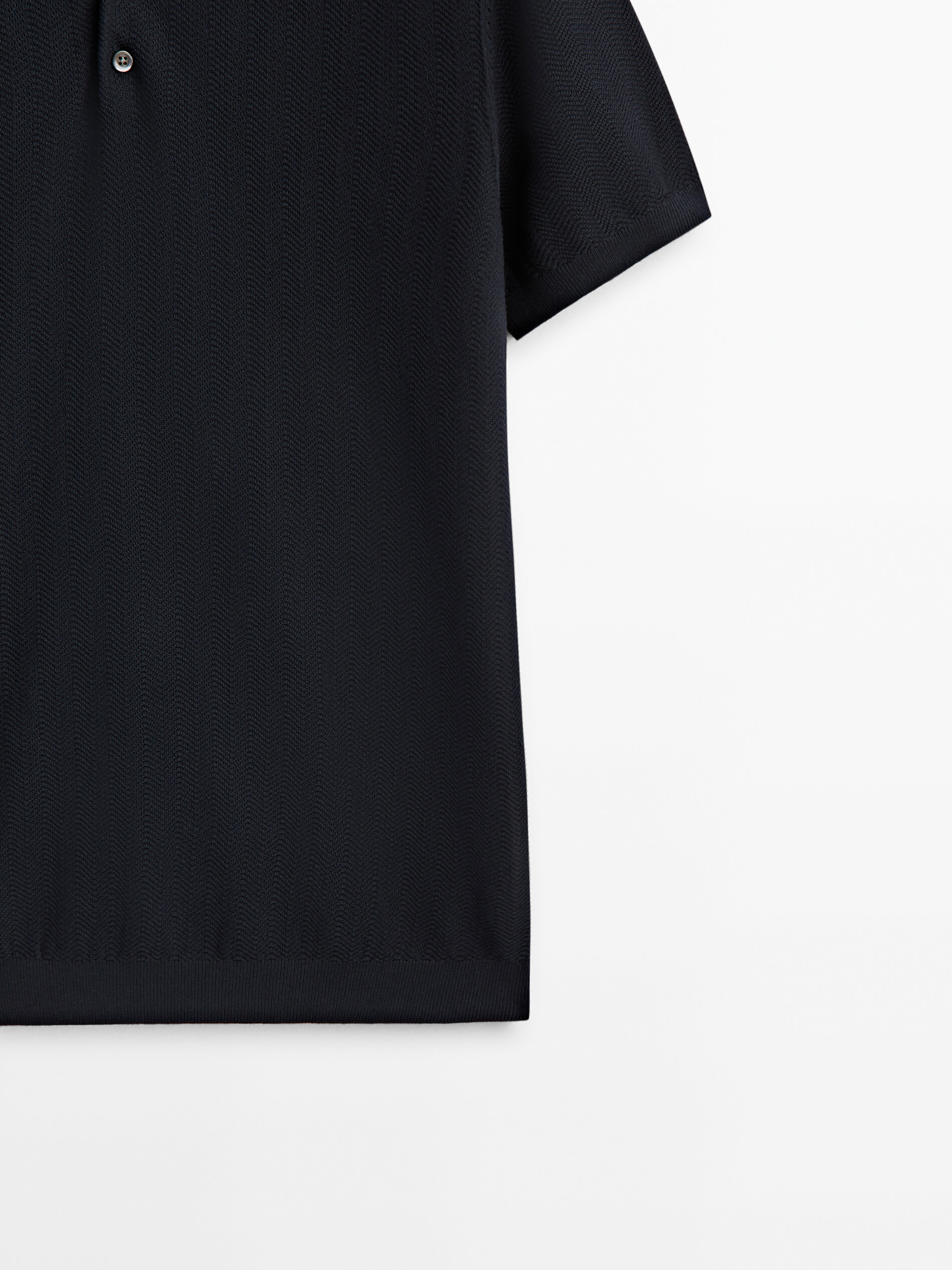 Jersey polo punto espiga algodón - AZUL MARINO