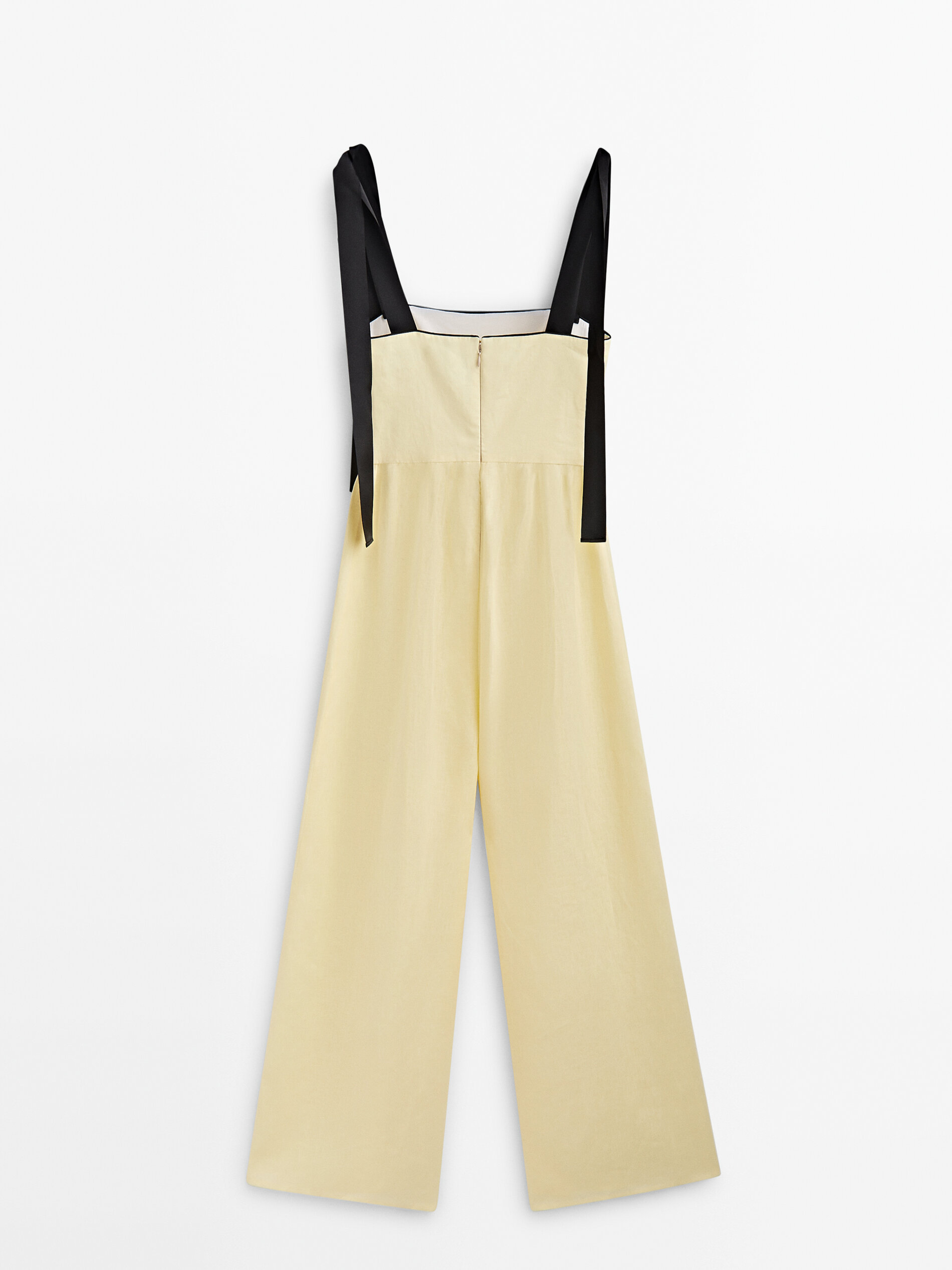 Mono lino tirantes contraste -Studio - AMARILLO
